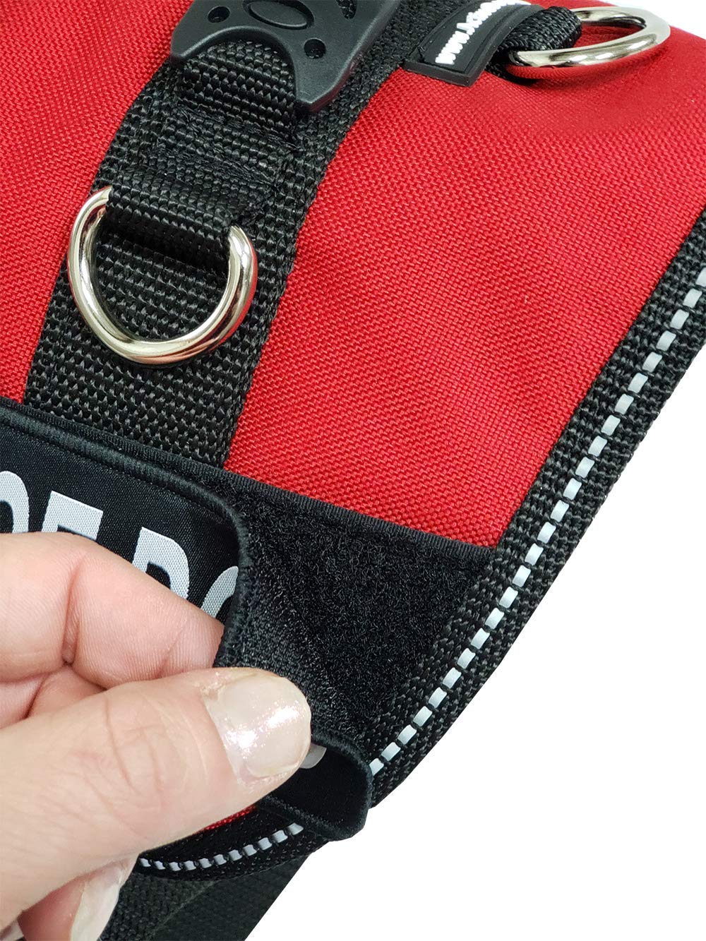 Activedogs Air-Tech Cordura Service Dog Vest Harness, Medium Girth 22'-30' W/Handle, Ada Cards + Reflective Service Dog Patches - Red