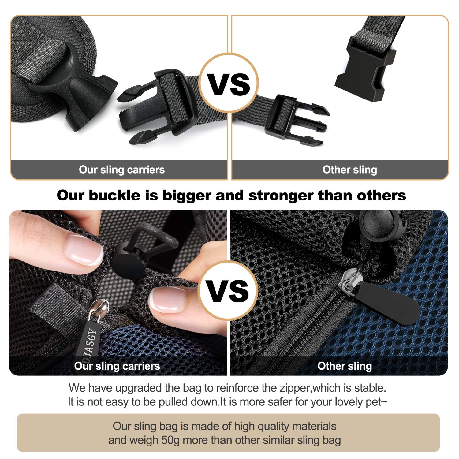 Fdjasgy Pet Sling Carrier For Small Dogs Cats,Breathable Mesh Travelling Hand Free Puppy Backpack With Pouch And Adjustable Stra