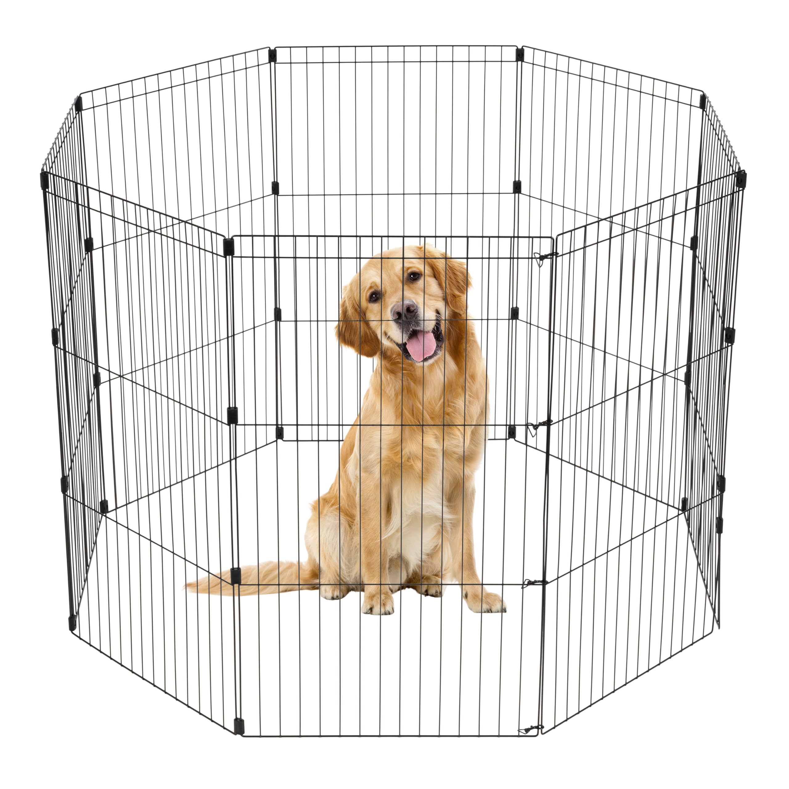 Iris Usa Metal Dog Playpen, 8-Panel 42'' Pet Playpen, Puppy Playpen, Indoor/Outdoor Dog Fence, 58 X 58 X 42, Foldable, Customiza