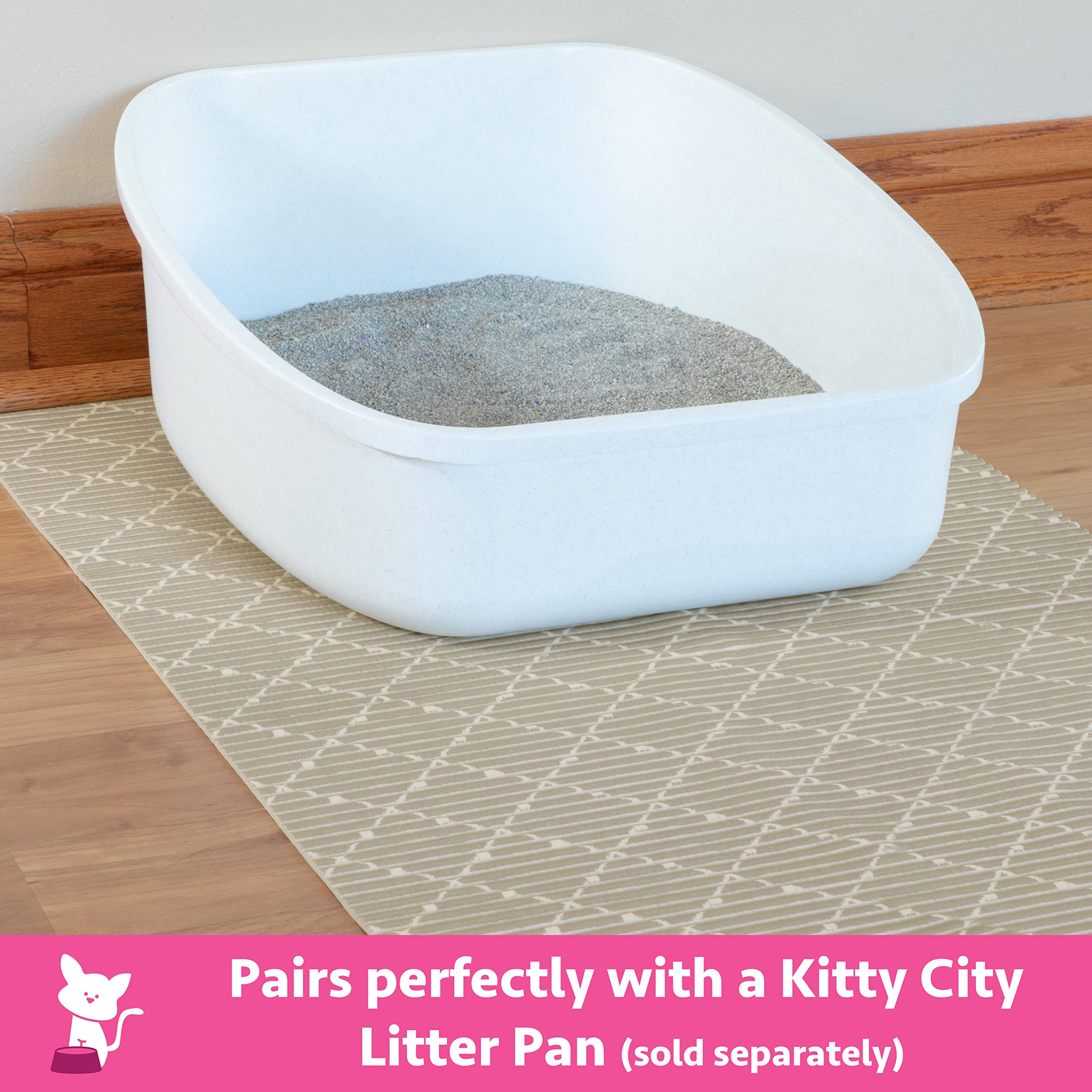 Kitty City Corrugate Cat Scratch Pad, Cat Non-Stick Litter Scoop, Cat Litter Mats, Cat Litter Box Kit, Cm-10311