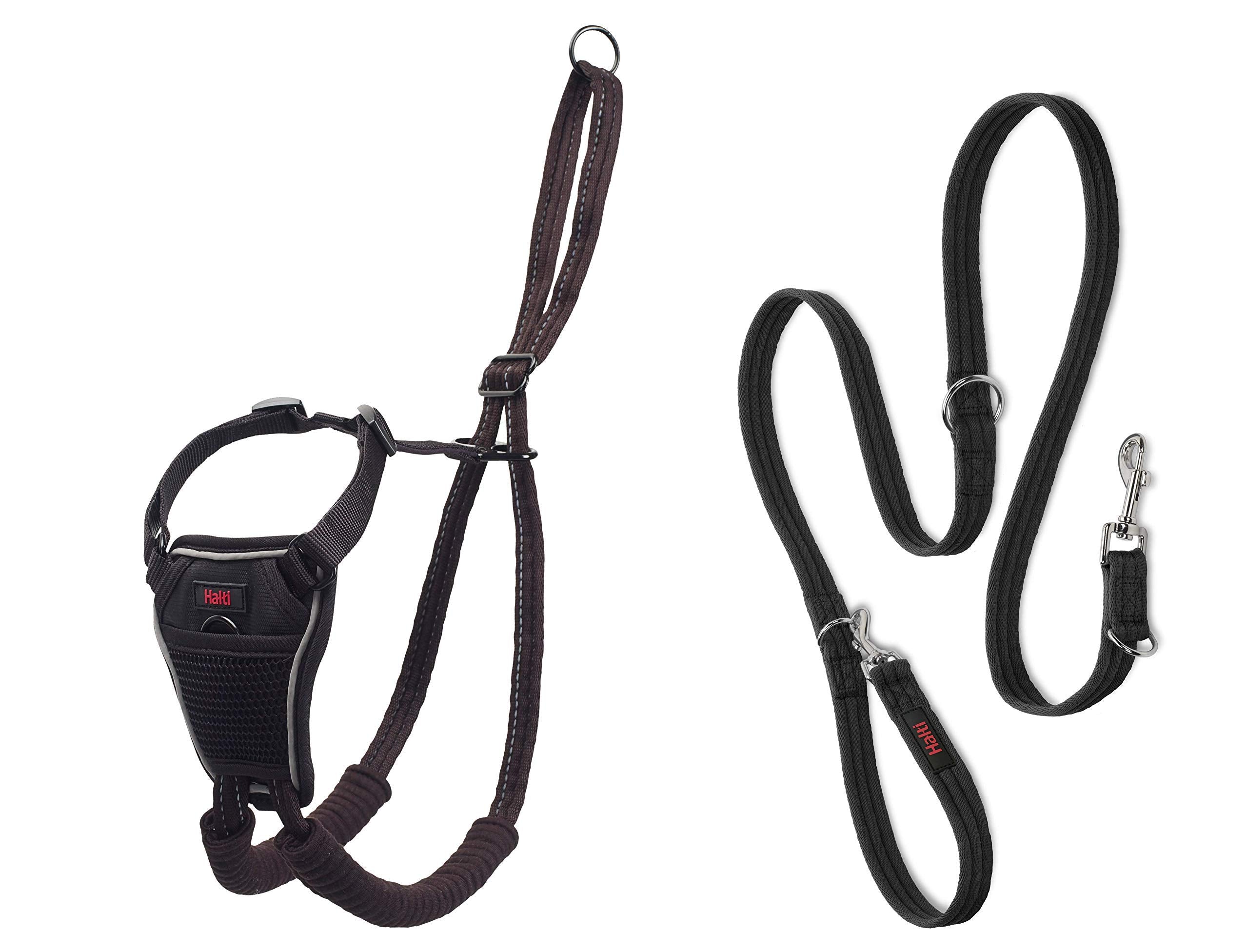 Halti No Pull Harness Size Large & Halti Training Leash Size Large, Black Combination Pack - Stop Your Dog Pulling On The Leash.