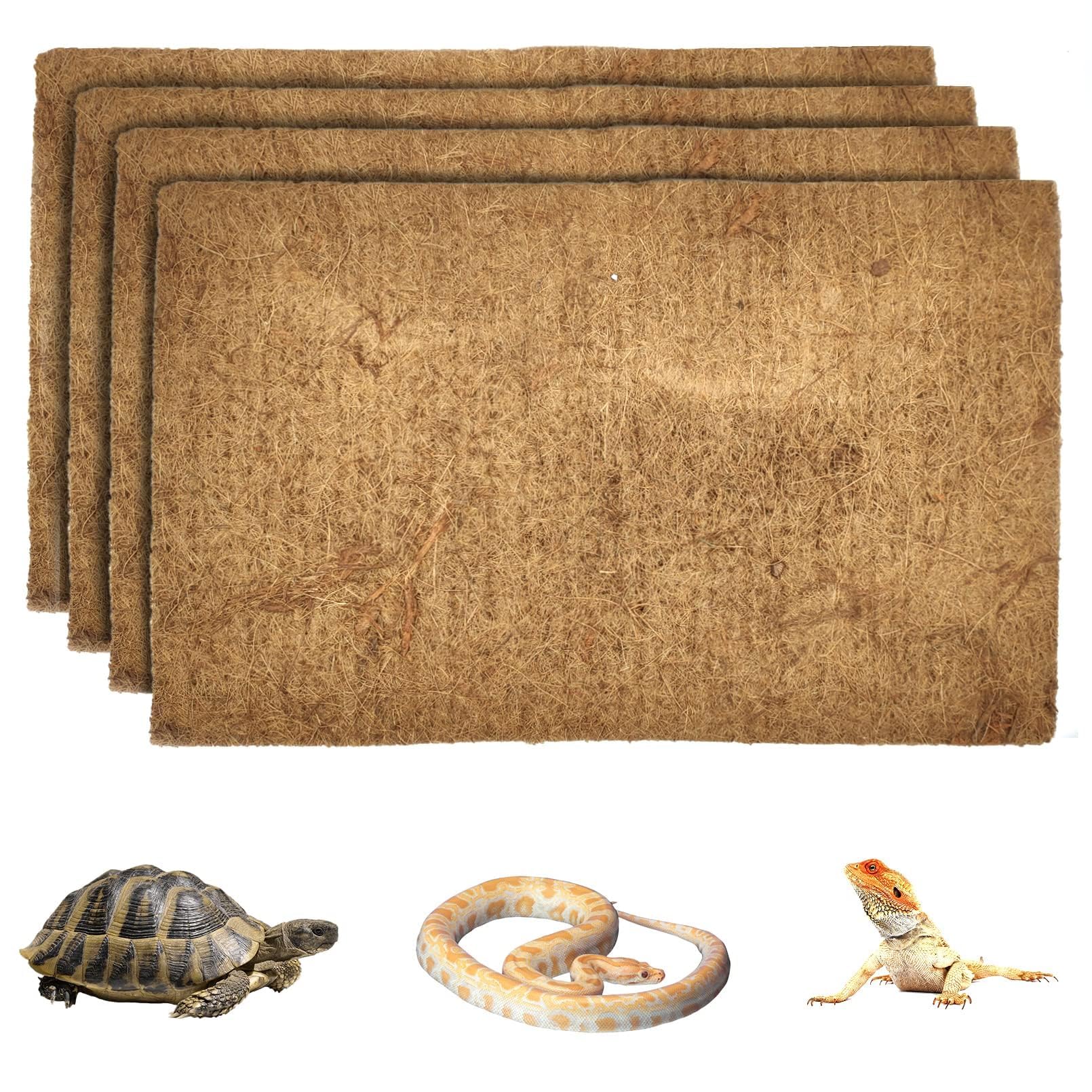 Hamiledyi Reptile Carpet Natural Coconut Fiber Tortoise Carpet Mat for Pet Terrarium Liner Reptile Supplies for Lizard Snake Cha