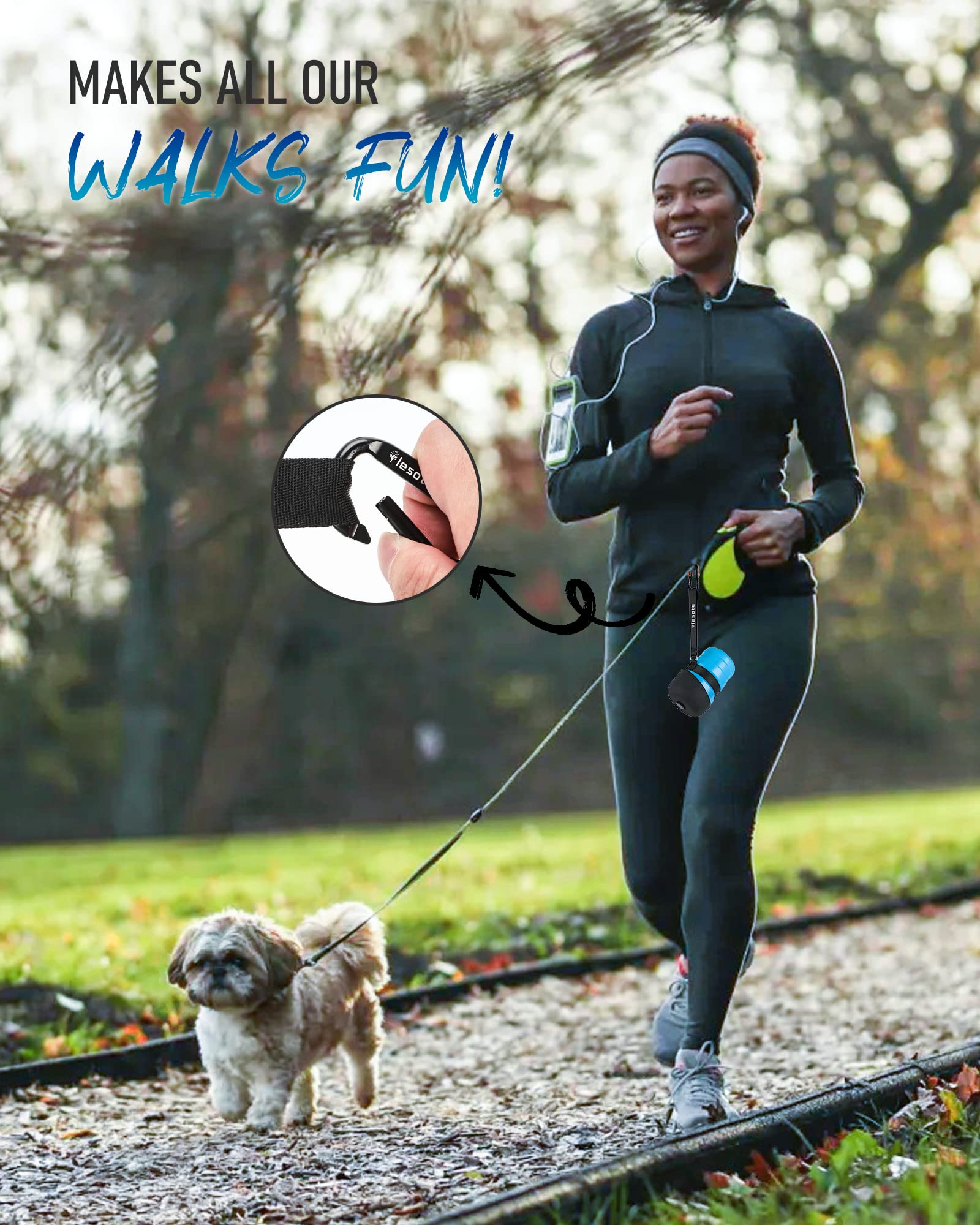 Lesotc Dog Water Bottle, Portable Water Dispenser With Bowl, Leak Proof Pet Travel Squeeze Bottle, Puppy Essentials Dog Stuff Ac