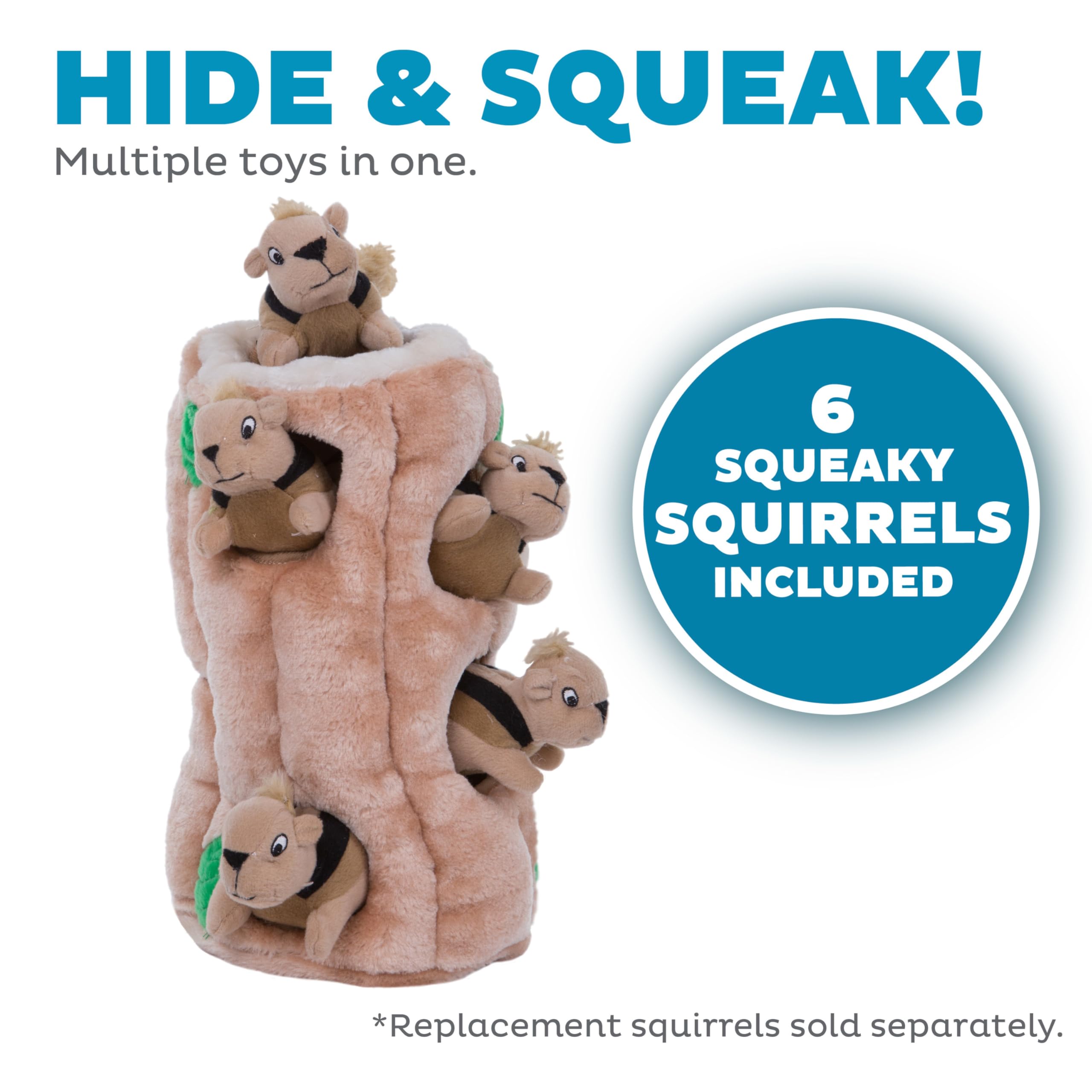 Outward Hound Hide A Squirrel Plush Dog Toy Puzzle, Xl