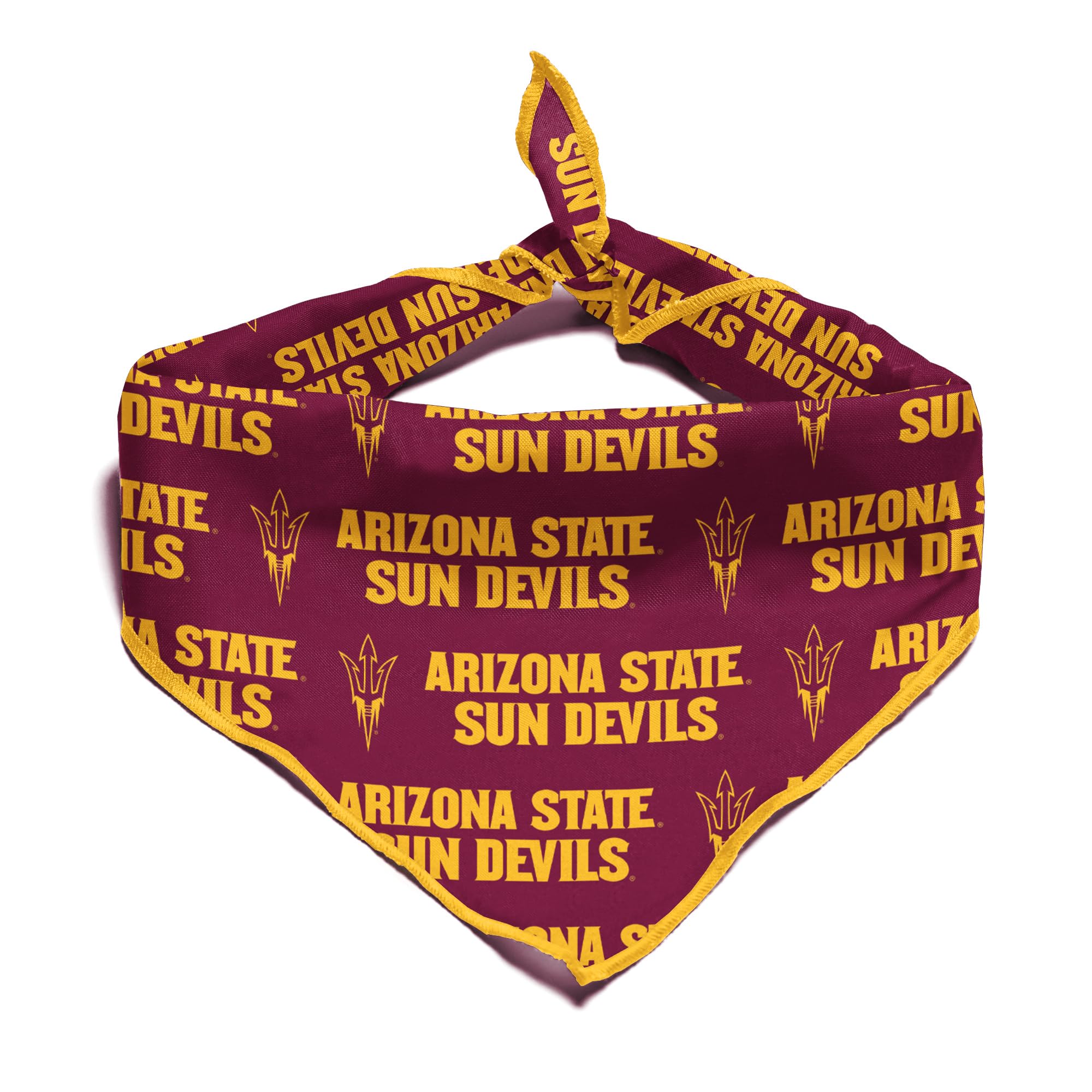 Arizona State Sun Devils Officially Licensed Bandana For Dogs And Cats | Fits Pets Great Gift Idea | Easy-To-Tie (Small, 13')