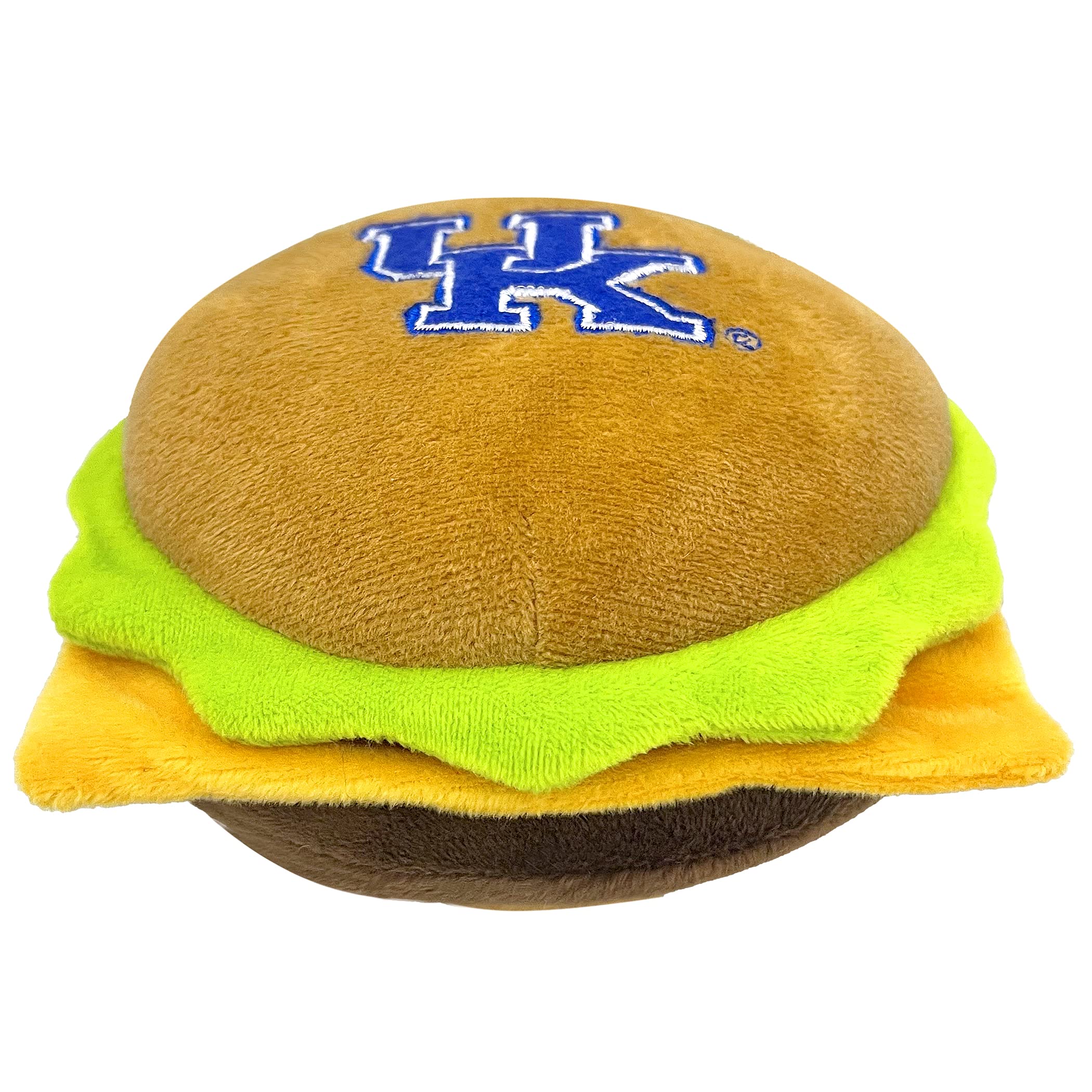 Pets First Ncaa Kentucky Wildcats Cheeseburger Plush Dog & Cat Squeak Toy- Cutest Stadium Hamburger Snack Plush Toy For Dogs & C