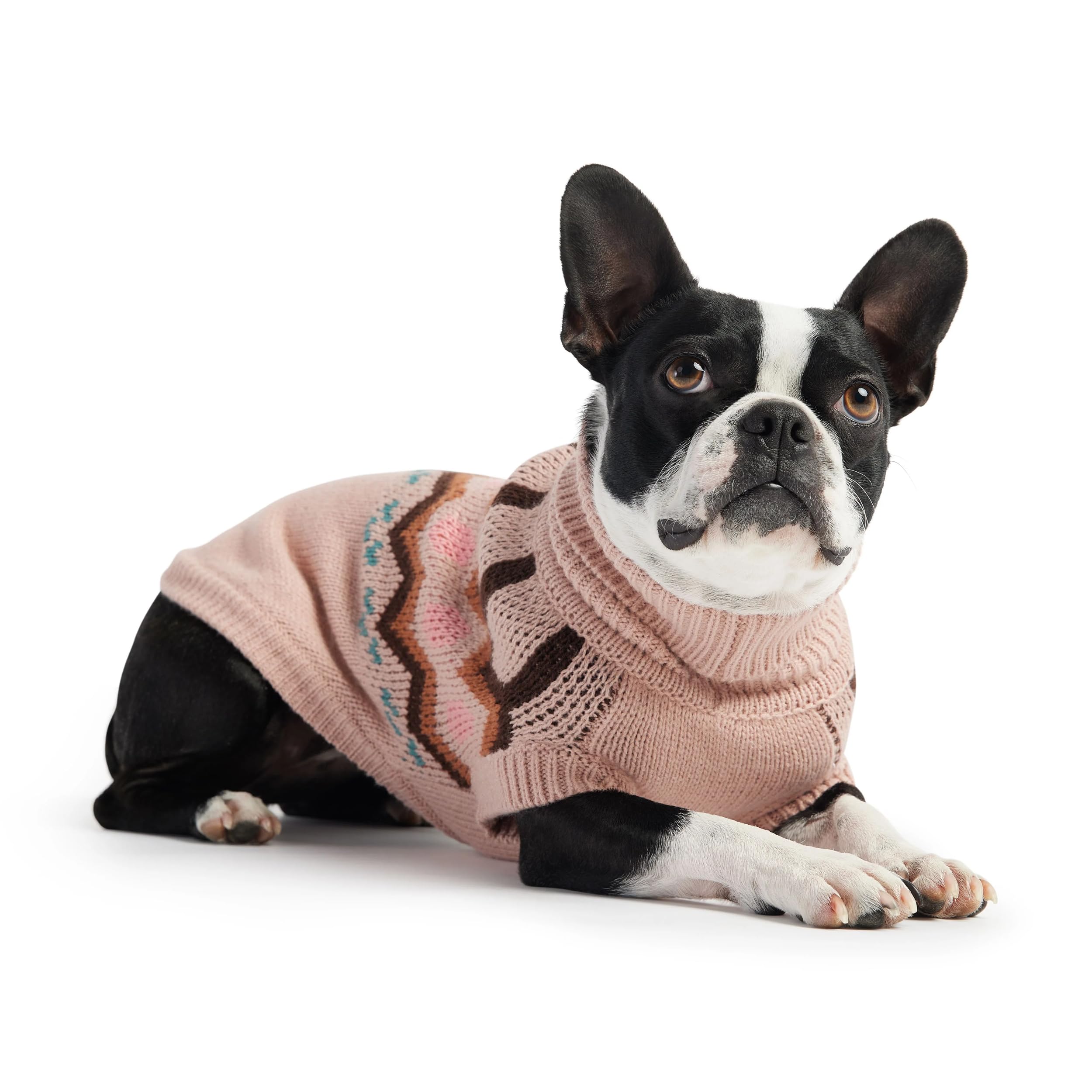Gf Pet Heritage Sweater Dog Pullover – Classic Ribbed Knit Sweater For Dogs | Soft & Warm Acrylic | Timeless Design | Small, Medium, Large Pets – Pink, 3Xl