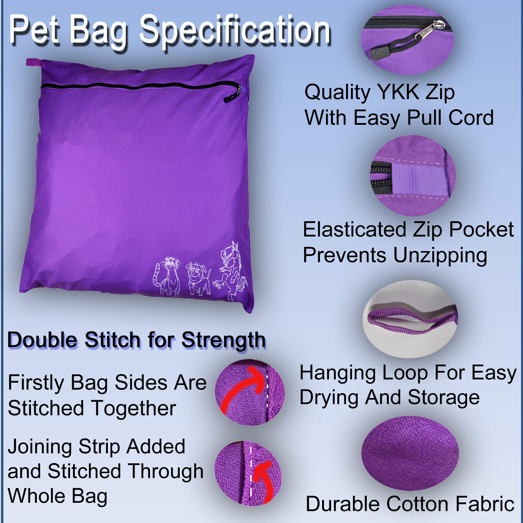 Pet Laundry Bag | Stops Pet Hair Blocking The Washing Machine | Jumbo Size Wash Bag Ideal For Dog Cat Horse Guinea Pig | Hair Remover Safely