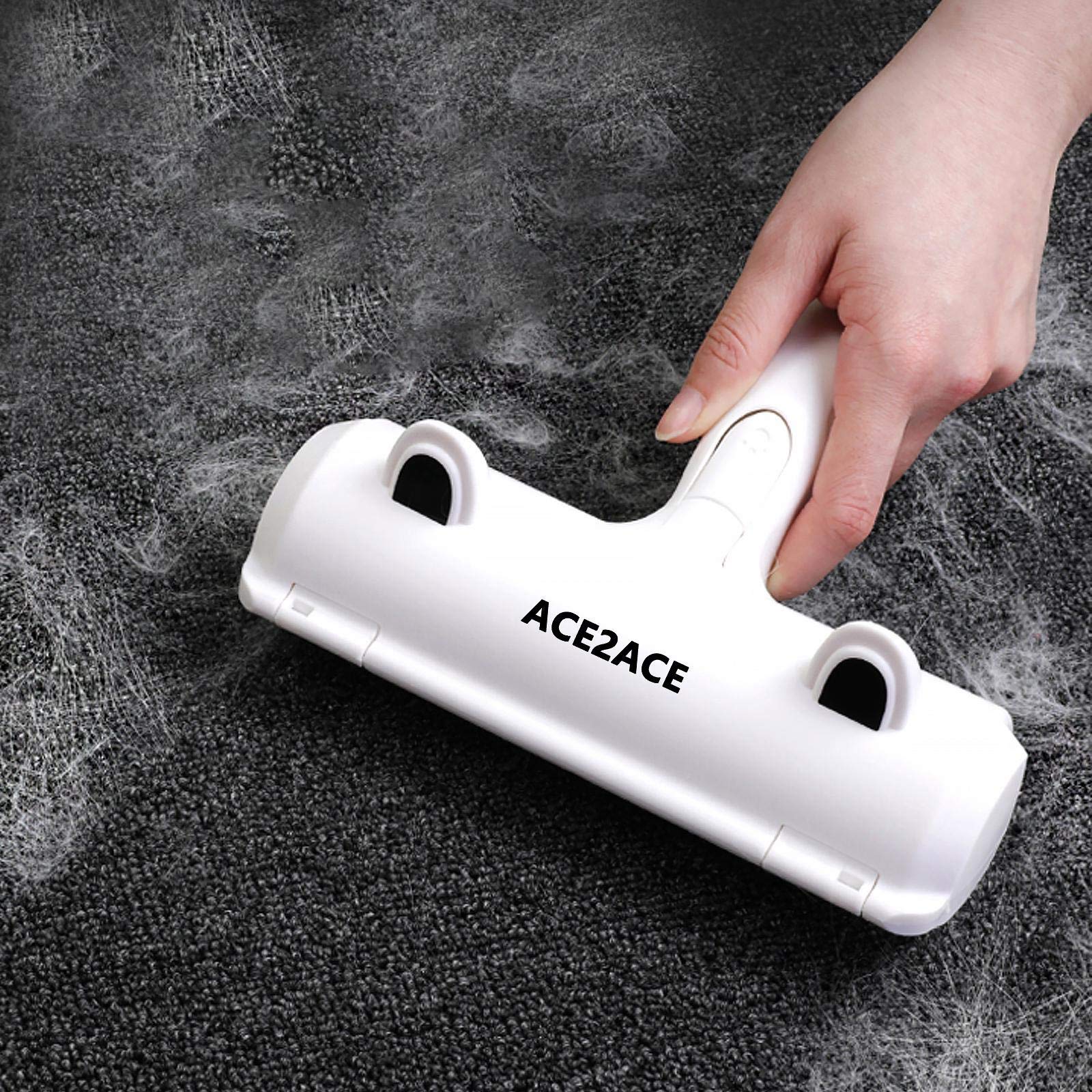 Ace2Ace Pet Hair Removal Tool, Lint Roller Brush For Cats And Dogs, Reusable Self Clean Pet Fur Remover, Pet Hair Remover For La