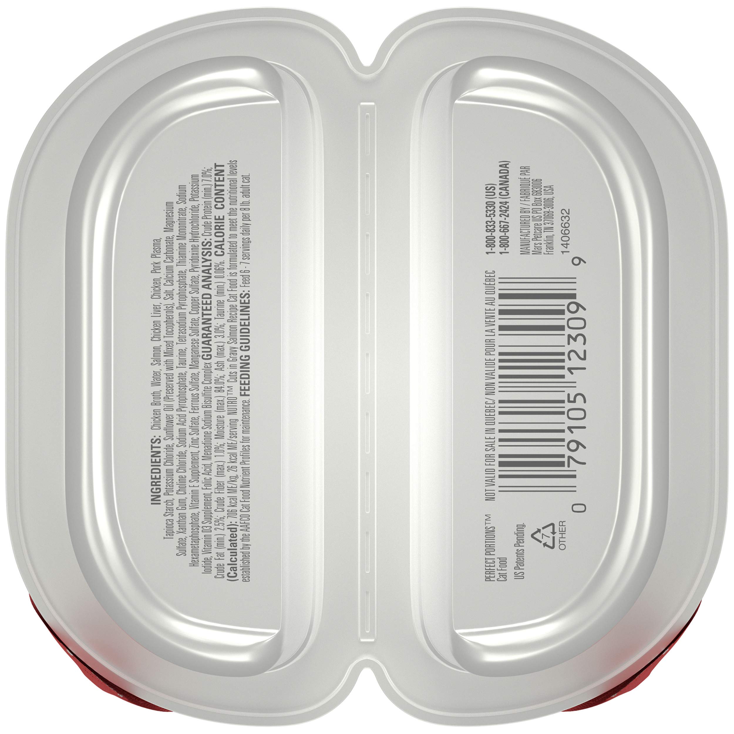NUTRO Grain Free Natural Soft Wet Cat Food Cuts in Gravy Salmon Recipe, (24) 2.6 oz. PERFECT PORTIONS Twin-Pack Trays