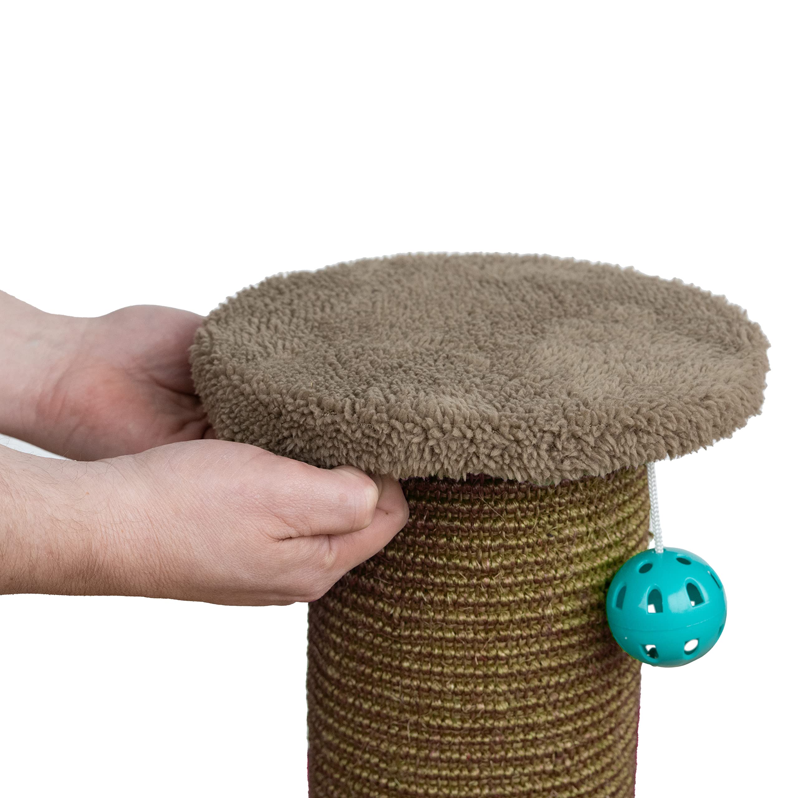 Kitty City Sisal Post Scratcher, Scratch Perch Cover Replacements 2Pk, Tan