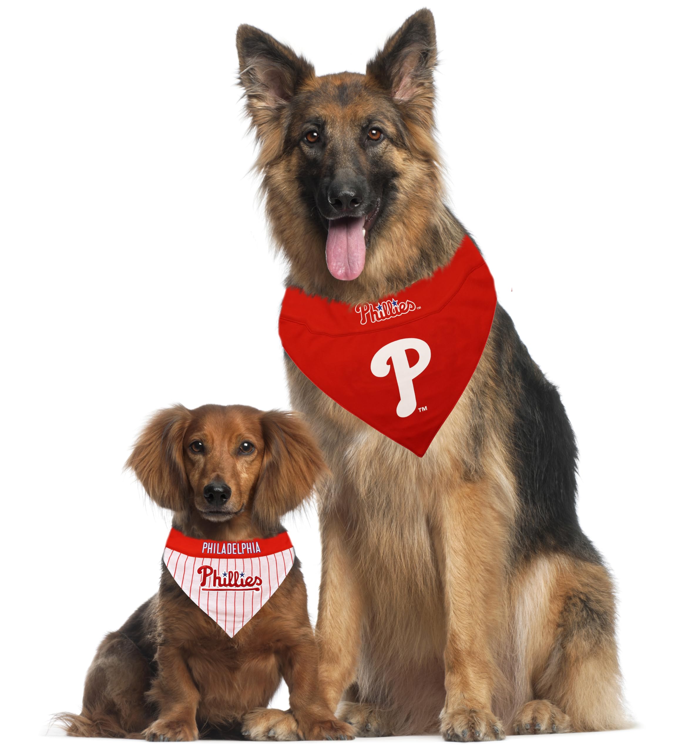 Pets First Php-3217-L-Xl Mlb Philadelphia Phillies Reversible Pet Bandana, Large/X-Large, Mlb Team Color