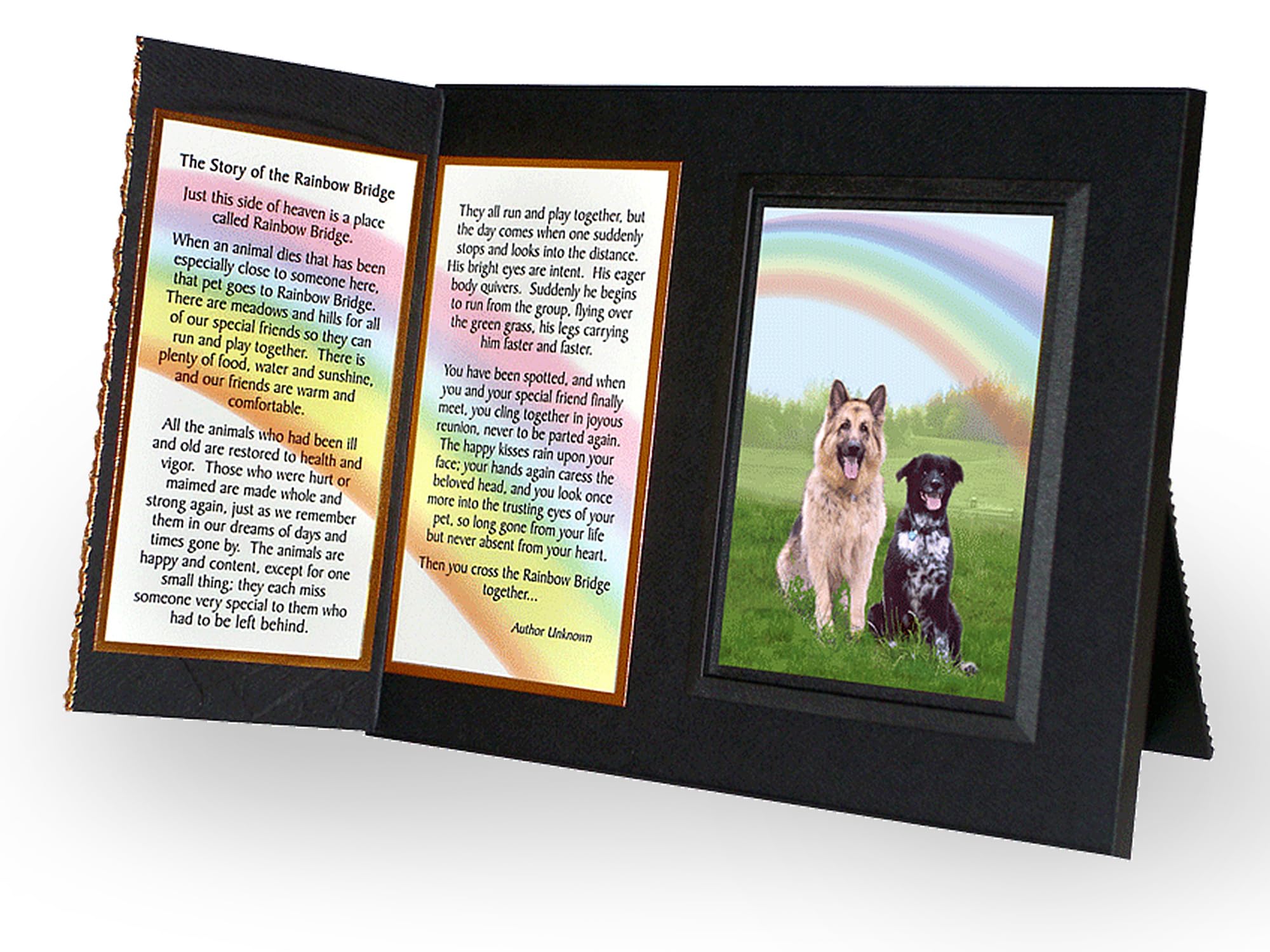 Expressly Yours! Photo Expressions Pet Lover Remembrance Gift Rainbow Bridge Poem Pet Memorial Picture Frame Keepsake And Sympathy Gift Package, Black With Copper Foil Accents (Black)