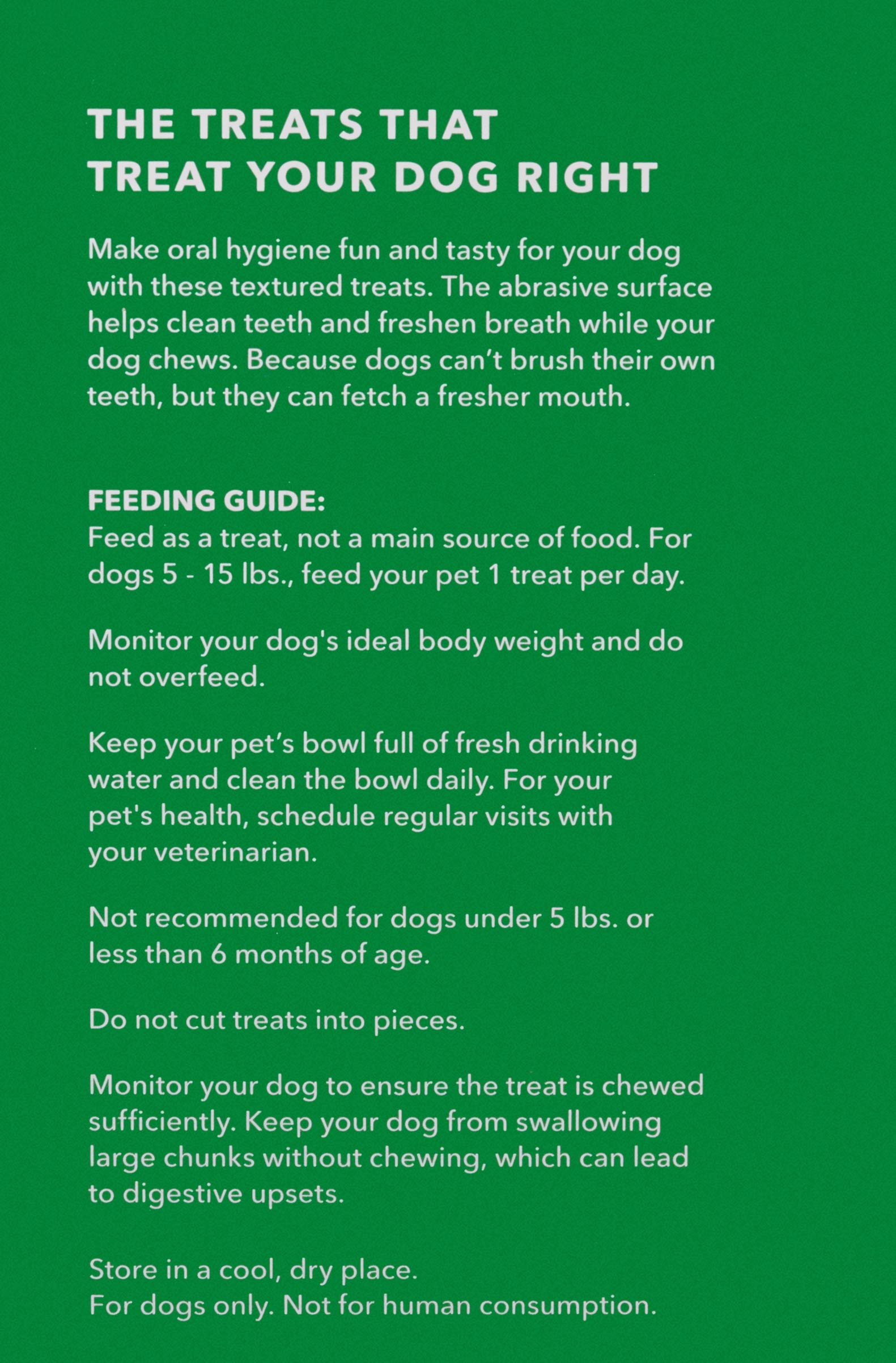 Amazon Brand - Wag Dental Dog Treats to Help Clean Teeth & Freshen Breath Tiny, 2.25 pounds, Unflavored - 130 Count, Pack of 1