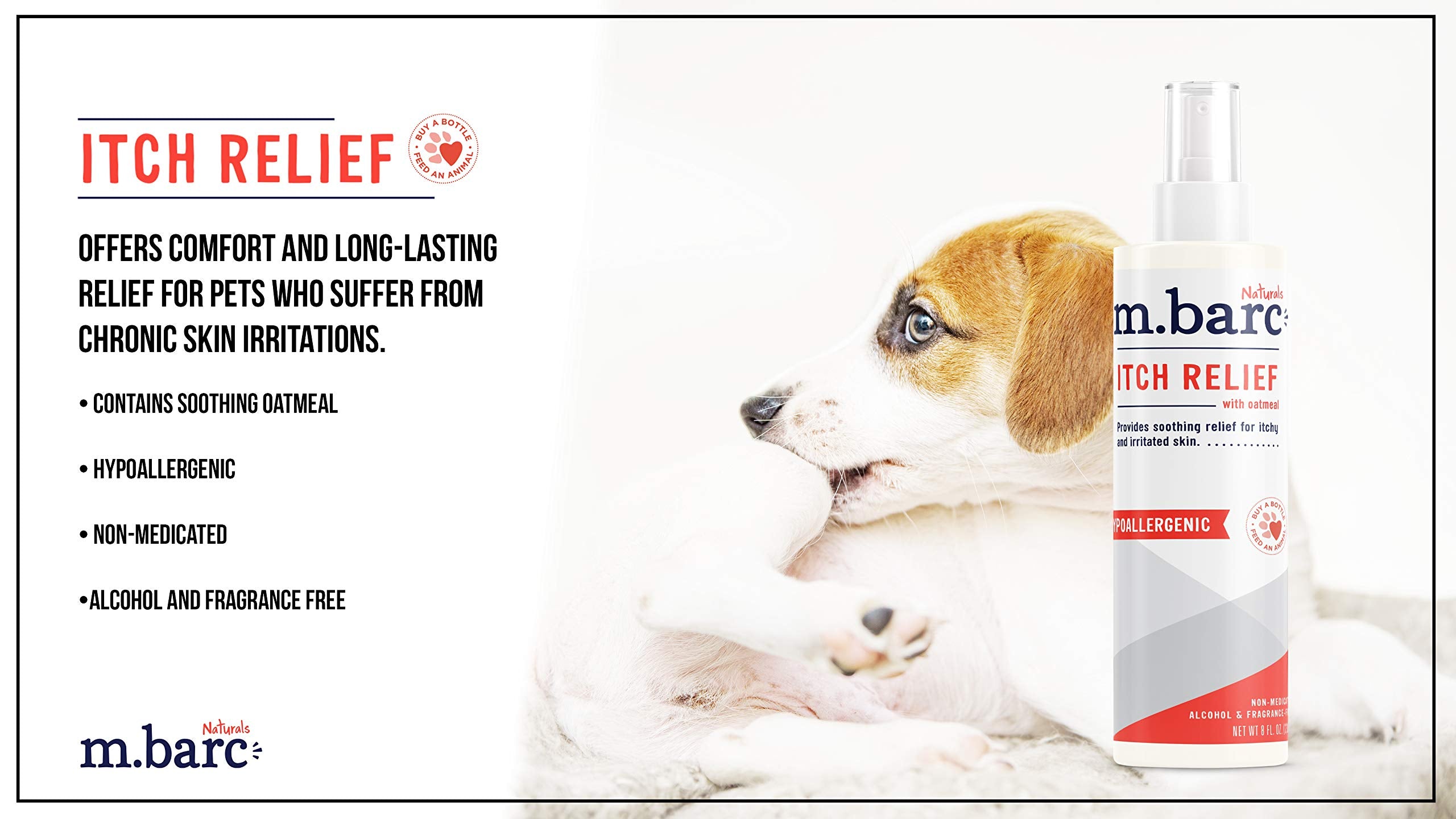 M.BARC Naturals Itch Relief Oatmeal for Dogs & Cats, 8 oz (2-Pack)
