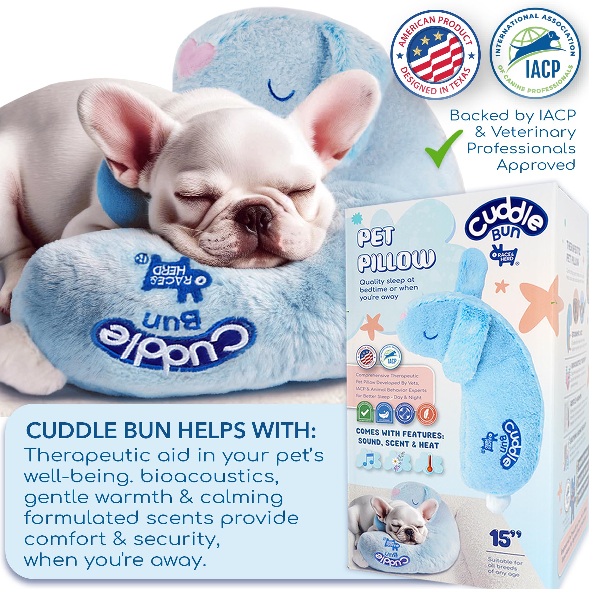 Race&Herd Puppy Heartbeat Toy Sleep Aid, Puppy Must Haves For Separation Anxiety Relief, Heartbeat Toy For Dogs And Calming Stuf