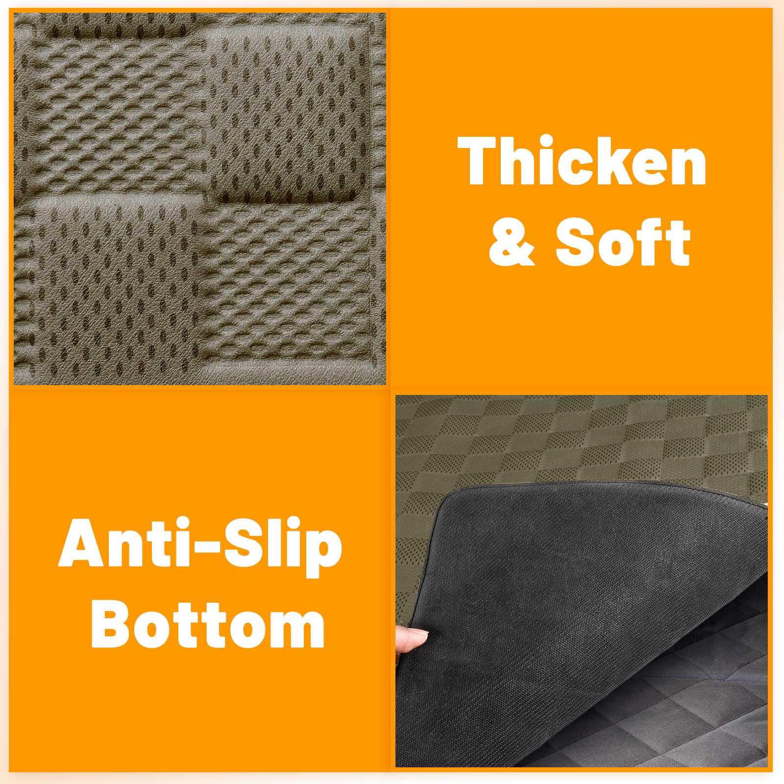 Manificent Non-Slip Pet Bed Mat For Back Seat Extender, Hair Resistant Dog Blanket For Hard Bottom Dog Car Seat Cover, Anti Slip