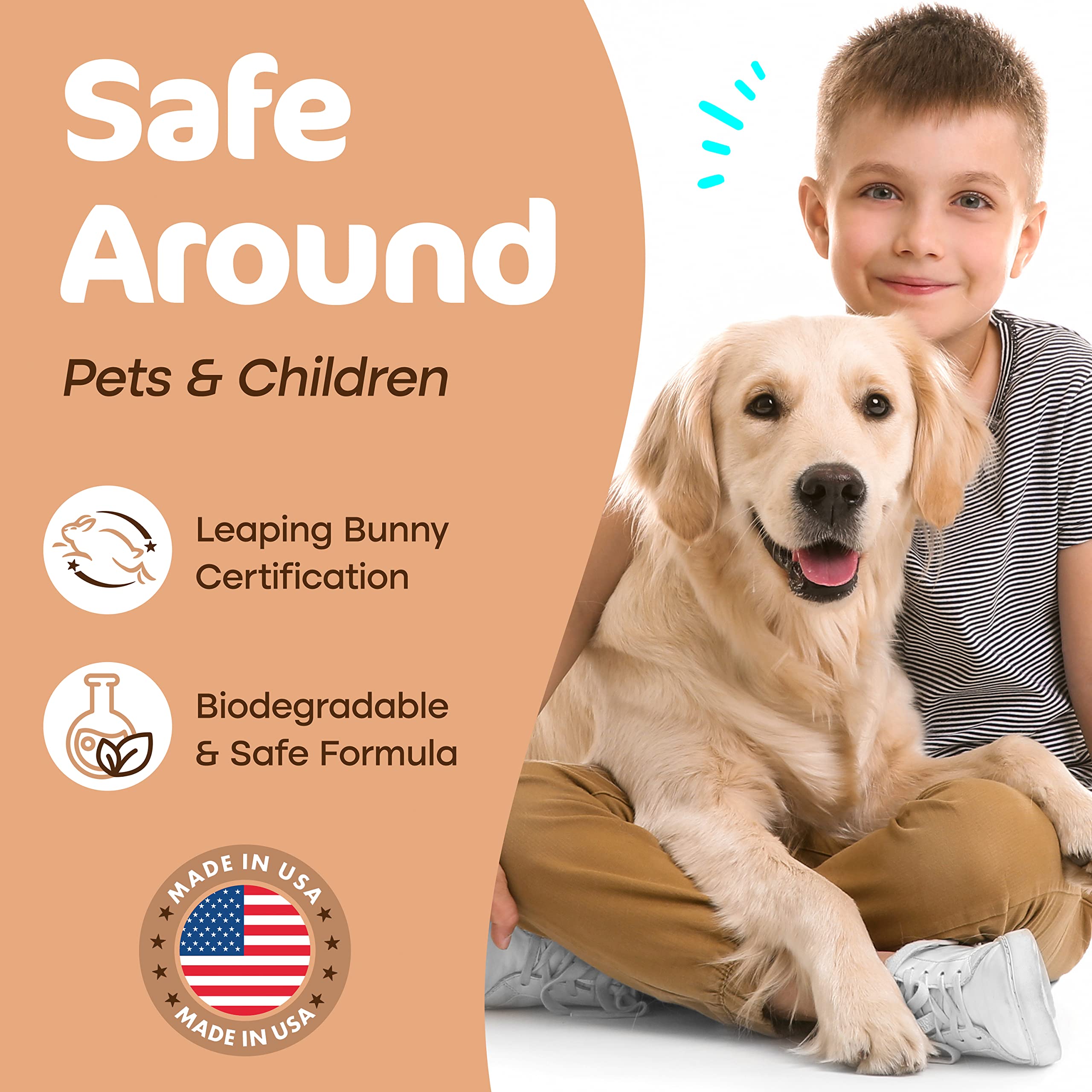 Sunny & Honey Pet Stain & Odor Miracle - Enzyme Cleaner For Dog And Cat Urine, Feces, Vomit, Drool (Fall Spice Scent, 32 Fl Oz)