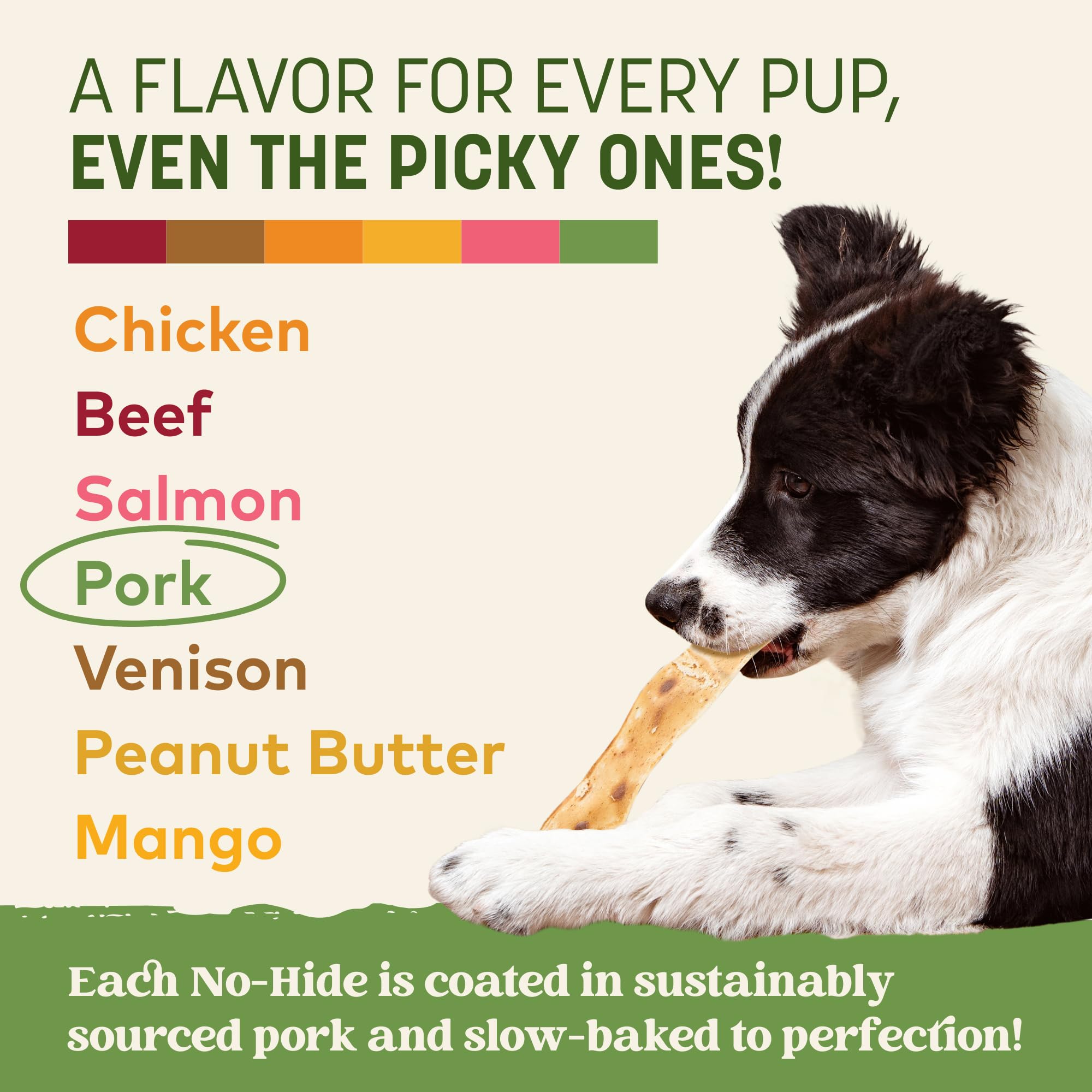 Earth Animal No Hide Strips Pork Flavored Natural Treats | No Rawhide | Quick & Thin Dog Chews | 1.5 Oz