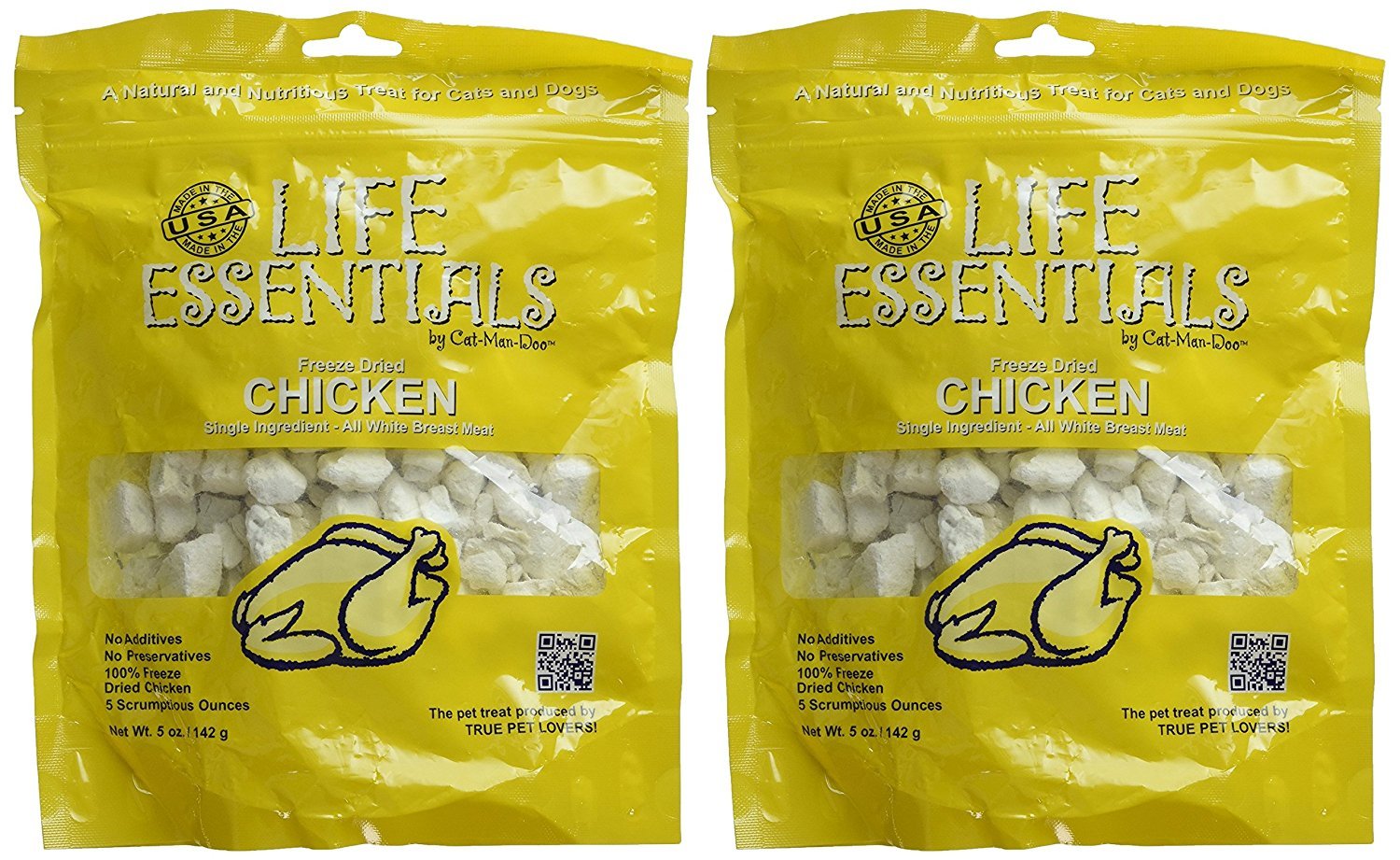 All-Natural Freeze Dried Chicken Treats for Dogs & Cats No Grains, Fillers, Additives and Preservatives Proudly Made in the USA