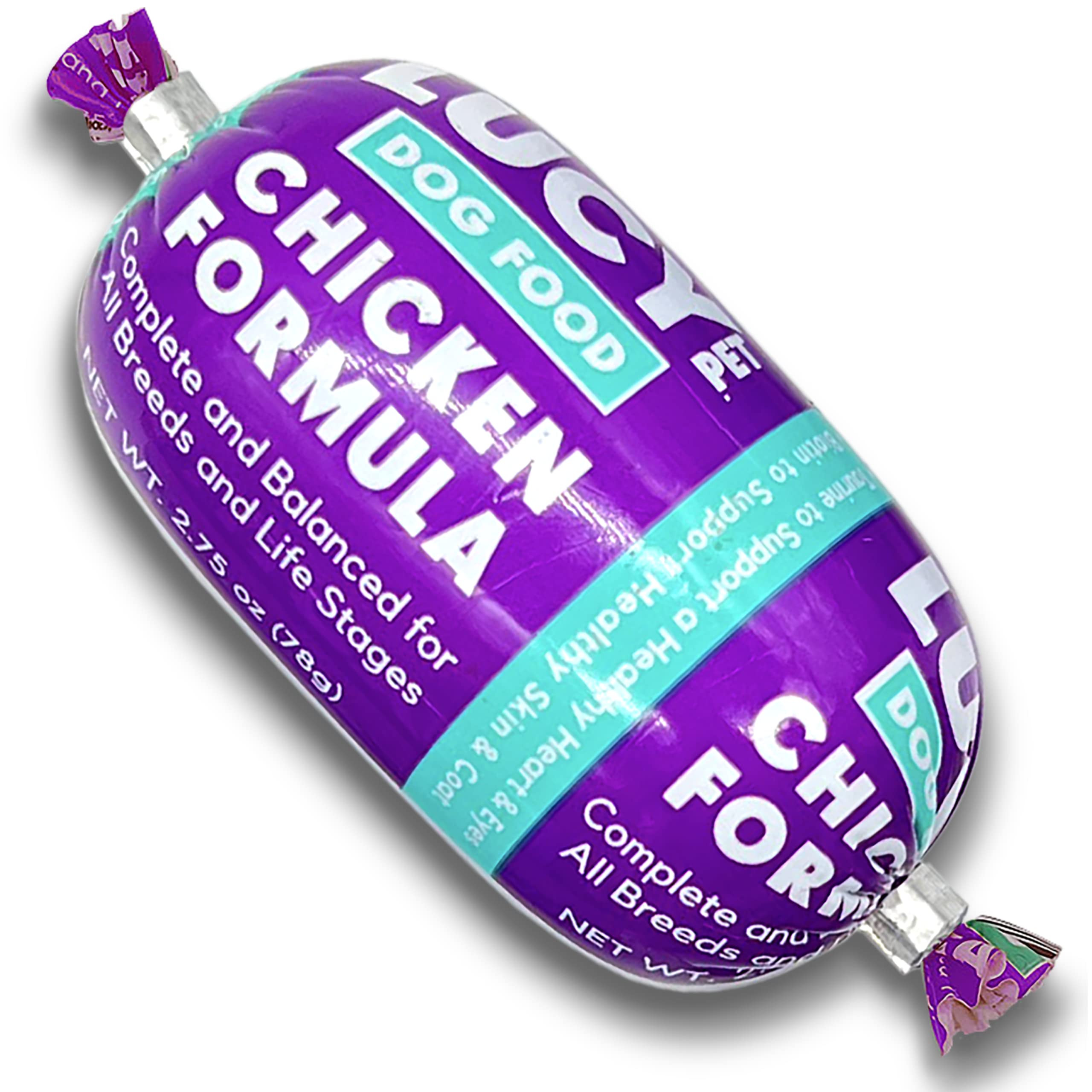 Lucy Pet Products Chicken Formula Dog Food Rolls, 2.75oz/36 Count Box (100600072)