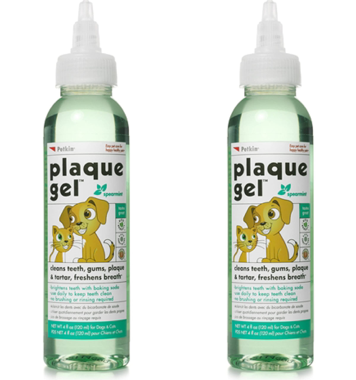 Petkin Plaque Remover Gel - Cleans Teeth And Gums, Removes Plaque And Tartar - Freshens Breath And Whitens Teeth With Baking Sod