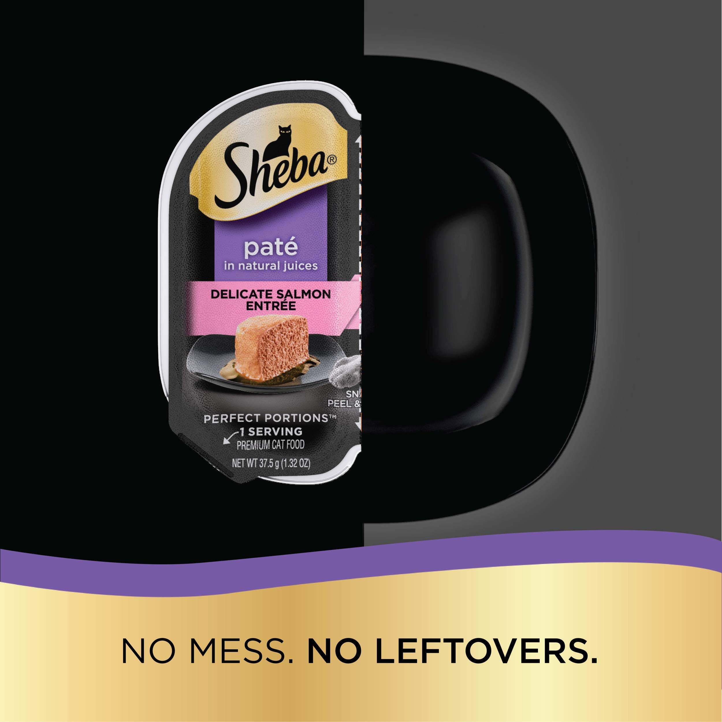 Sheba Perfect Portions Wet Cat Food Pate Savory Chicken Entree and with Sustainable Salmon Variety Pack, 2.6 oz., Twin-Pack Tray