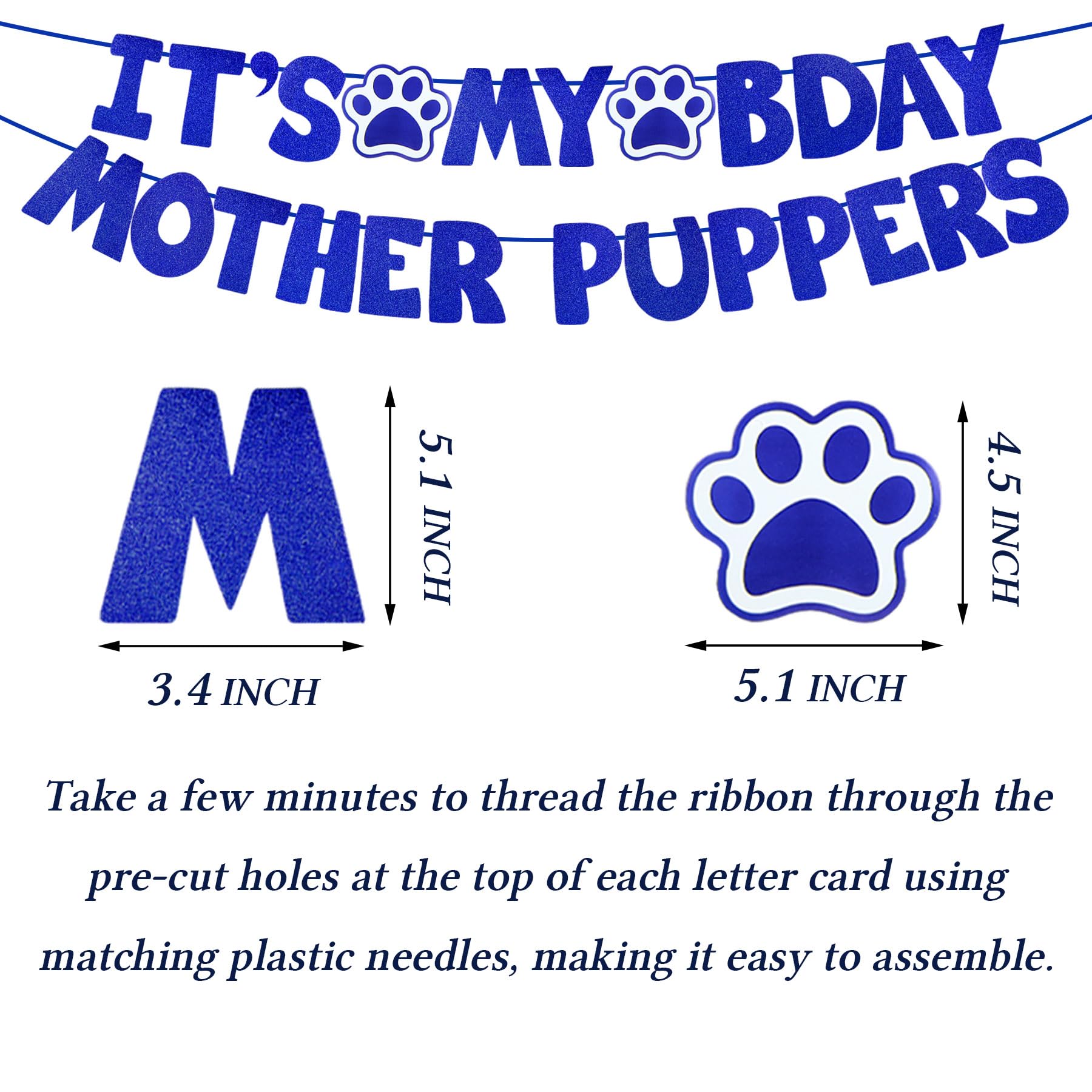 Stmk Dog Birthday Decorations, Multi Sizes Dog Birthday Hat Dog Birthday Bandana Boy Bow Tie Birthday Numbers Its My Bday Mother