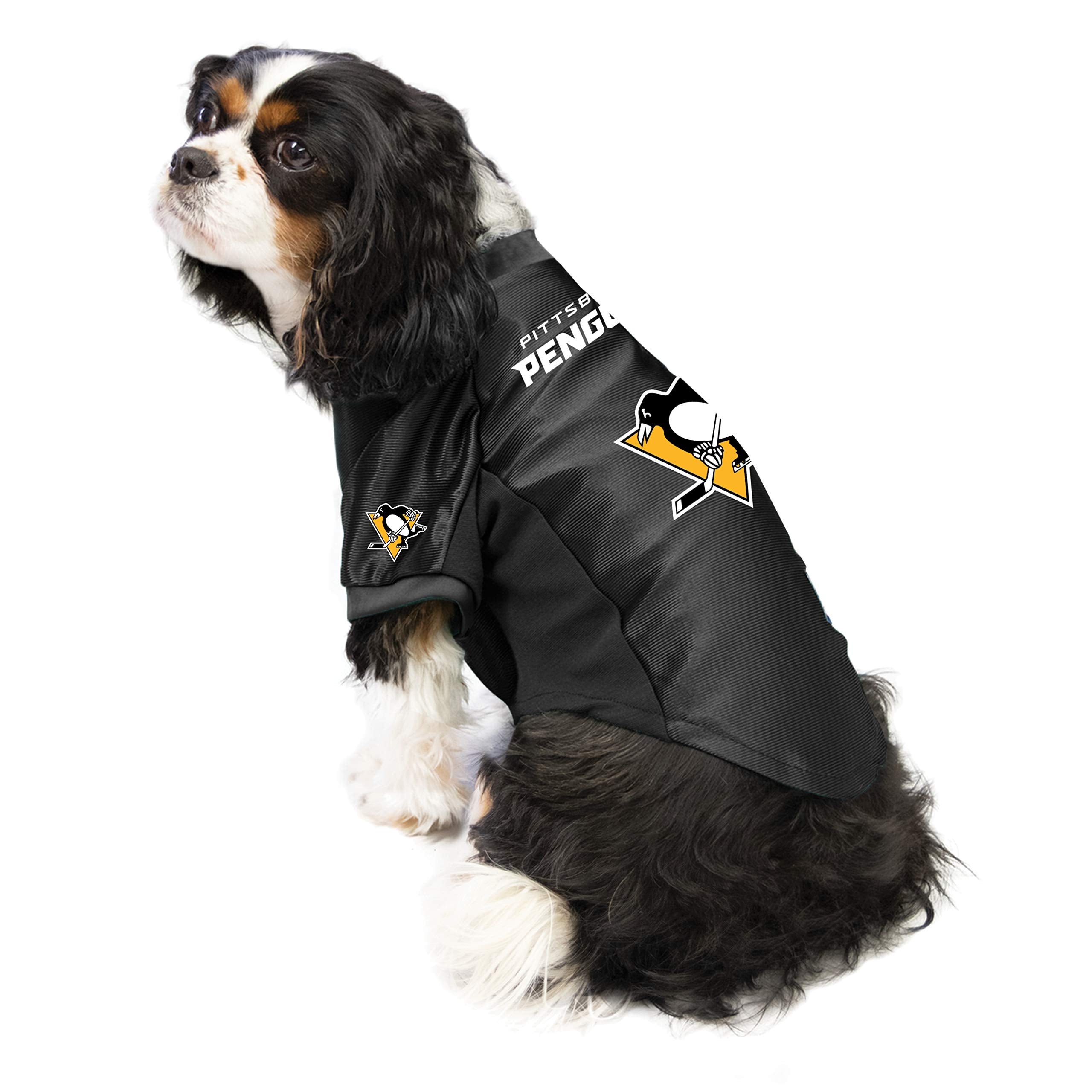 Littlearth Nhl Pittsburgh Penguins Stretch Pet Jersey, Team Color, X-Large