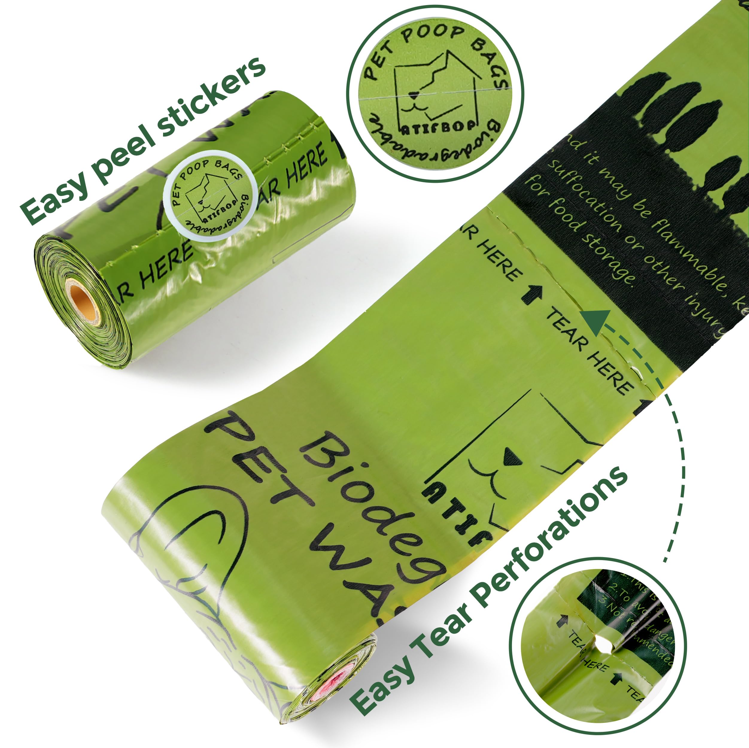 Atifbop Biodegradable Dog Poop Bags 720 Count 48 Rolls, Leak Proof And Thicken Pet Poop Bag (Scented)