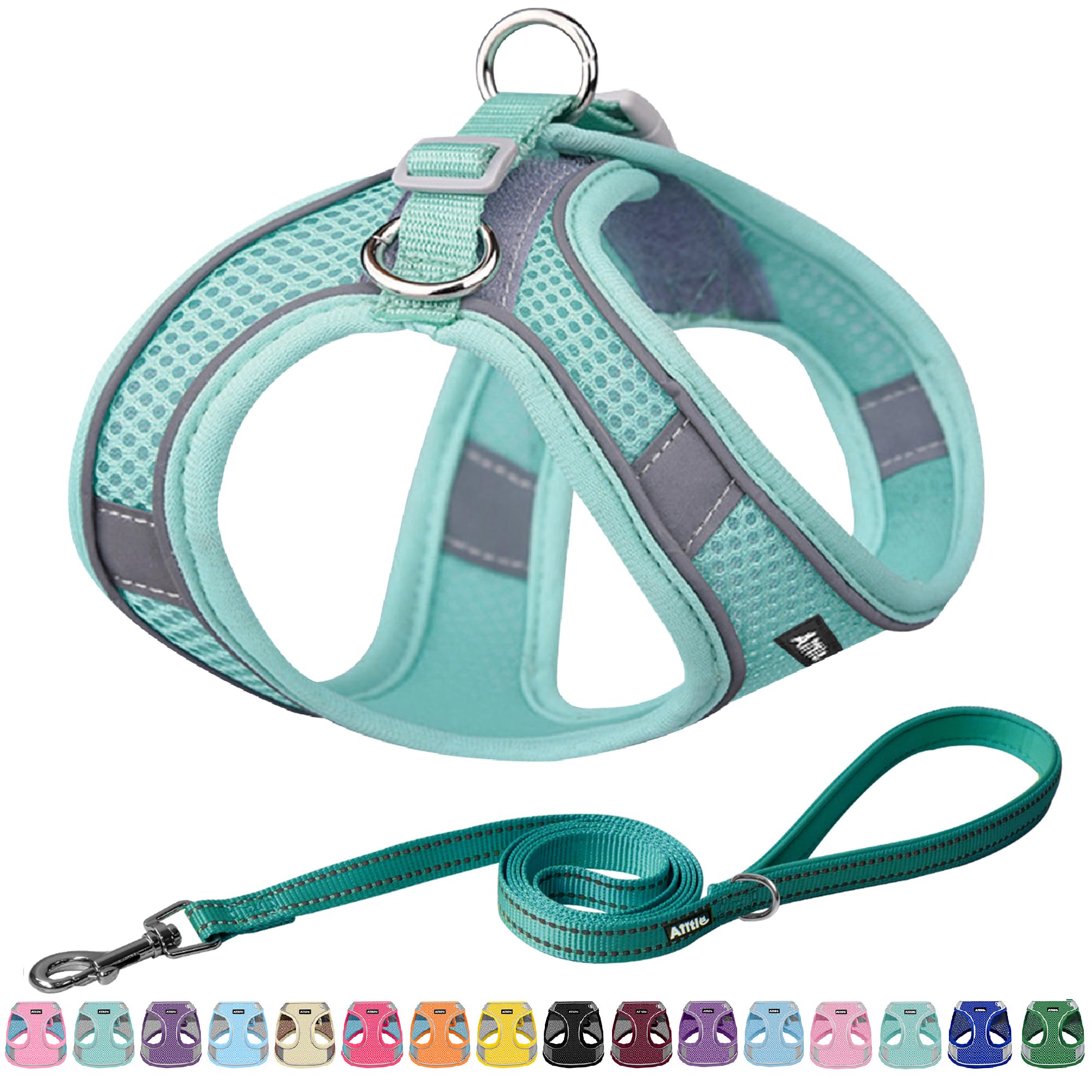 Aiitle Escape Proof Dog Harness - Step In Adjustable Dog Harness No Choke Over With Quick-Release Buckle For Spring- Outdoor Wal