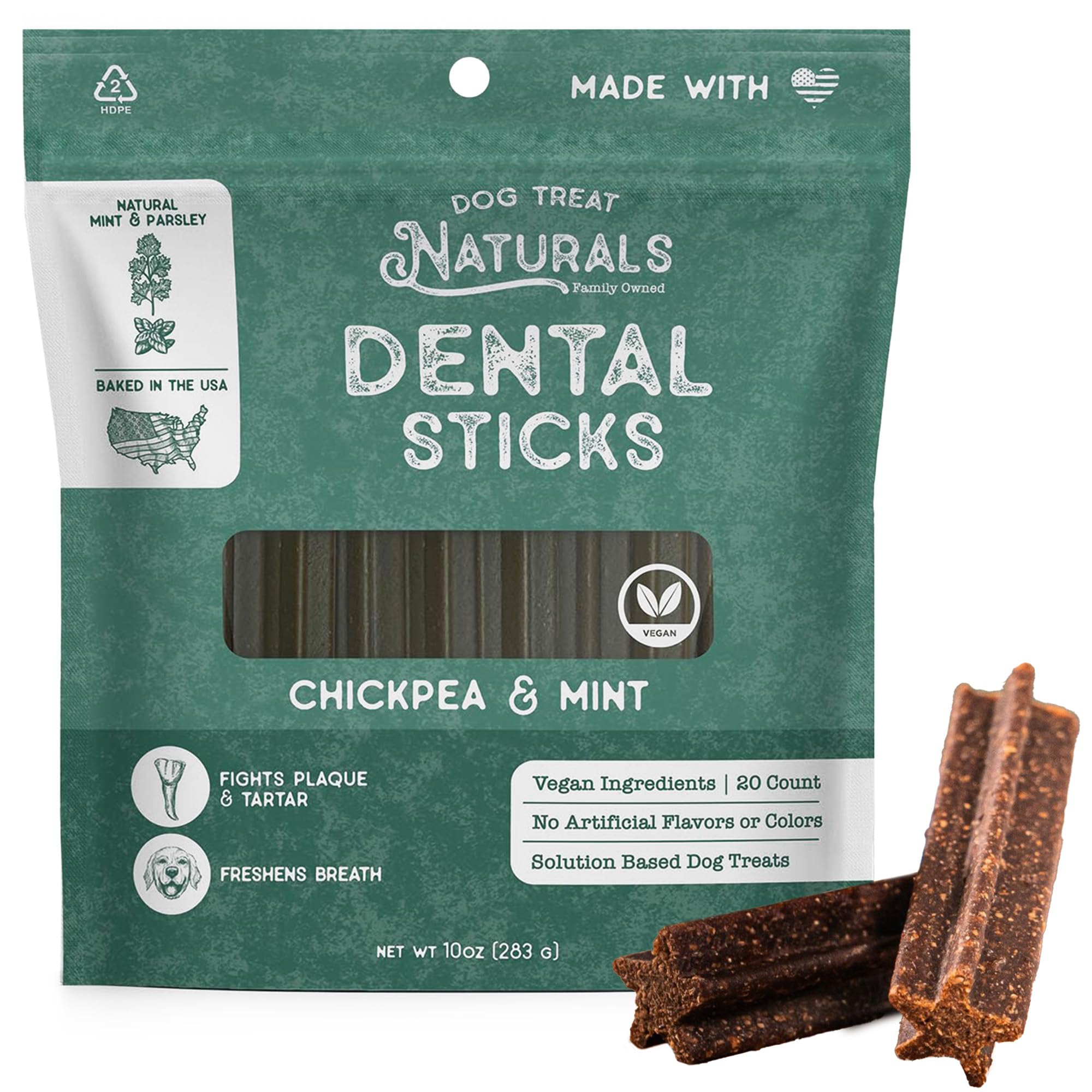 Dog Treat Naturals Dental Chew Sticks | Helps Clean Teeth and Easy to Digest Dog Treats | Dog Breath Freshener | Made with Chick