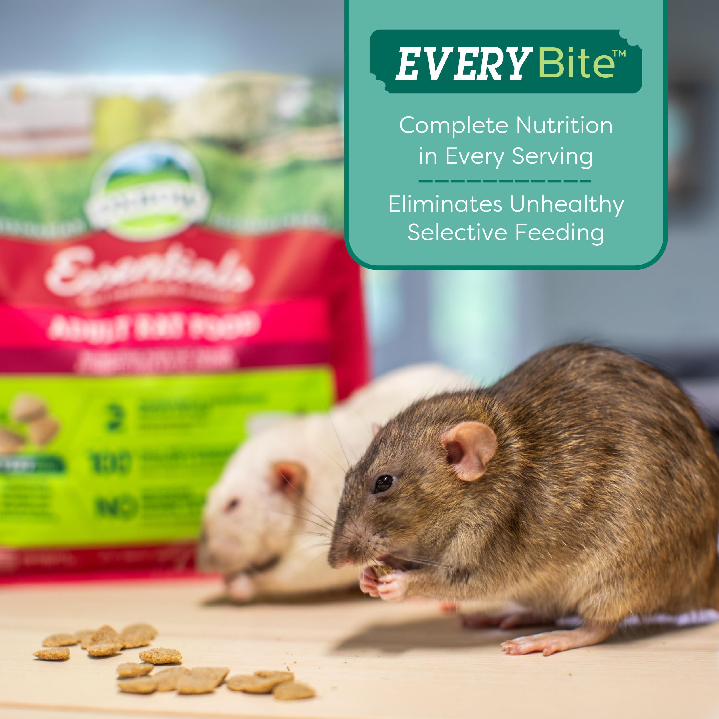 Oxbow Essentials Adult Rat Food - All Natural Adult Rat Food - Veterinarian Recommended- Made in the USA- Rich in Natural Vitami