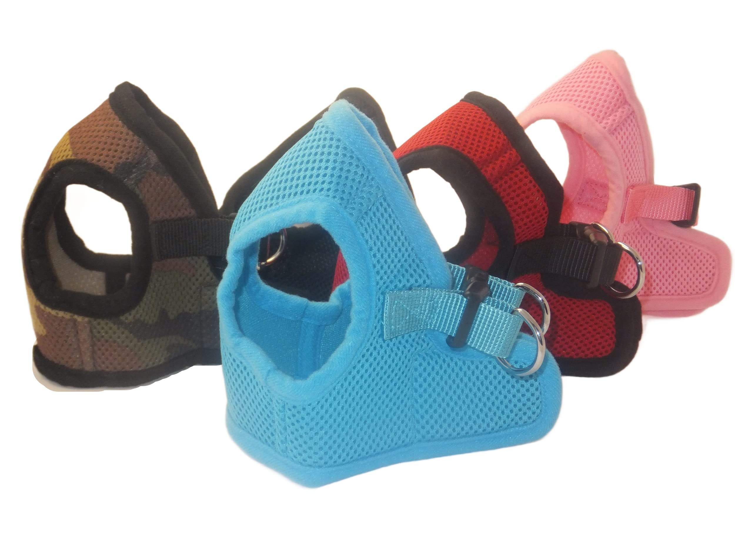 Snazzi Pet Soft Mesh Comfy Step In Dog Vest Harness Tiny Xs Small Med Dogs 2-16 Lbs Teacup Mini Toy Puppy (Sky Blue, Sm 12.5'-13.5' 5-6.5 Lbs)