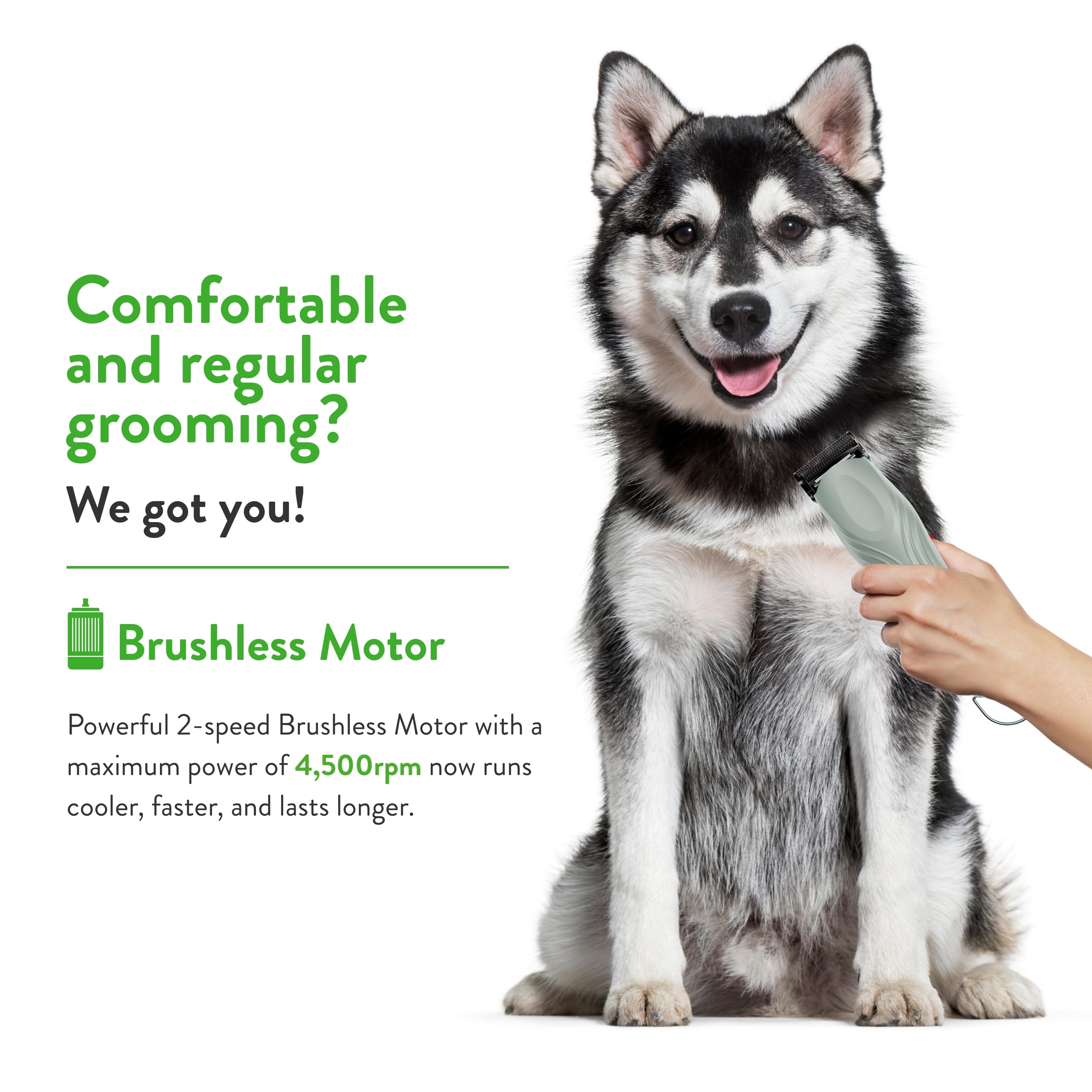 Wahl Professional Animal KMC+ 2-Speed Cordless Clipper (3025661) - Detachable Blade Pet & Dog Clipper Kit - Patented Ergonomic H