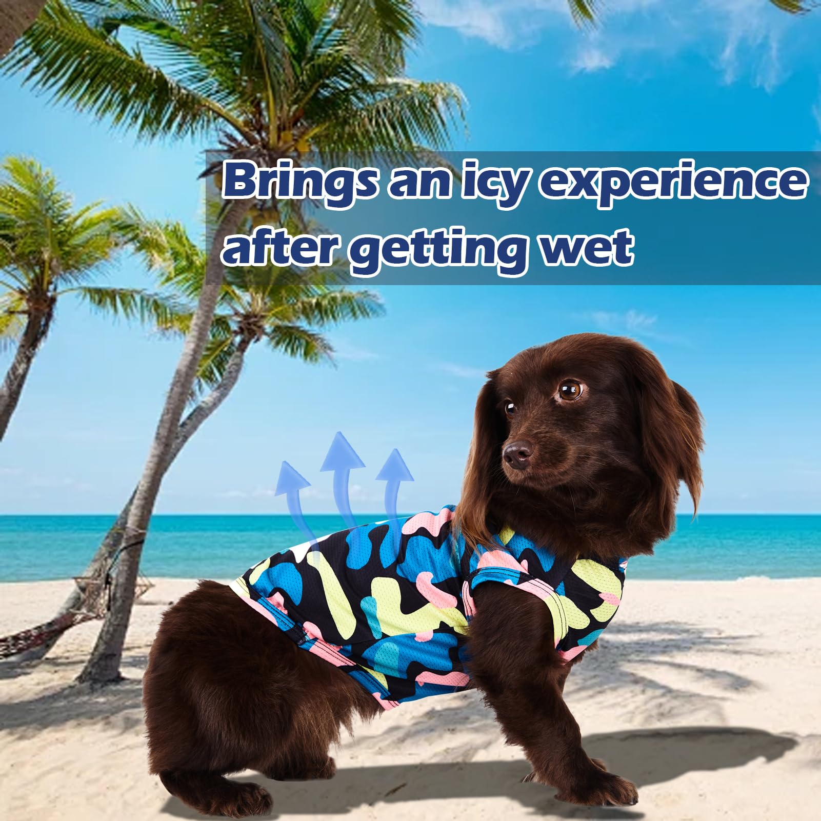 Uadonile Dog Cooling Shirts, Small Dog Shirts, 2 Pcs, Camouflage, Small (6-10 Lbs), Casual, Uv Resistant