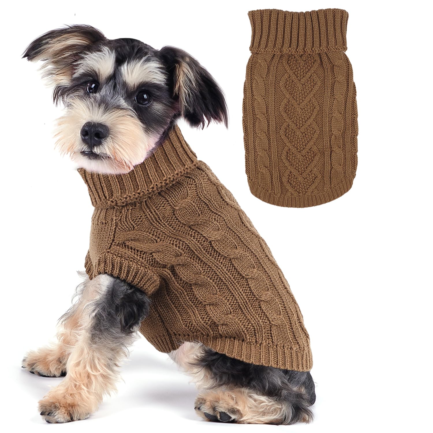 Small Dog Sweaters Dog Sweaters for Small Dogs Winter Dog Clothes for Chihuahua Warm Puppy Sweaters Cute Pet Clothes Turtleneck 