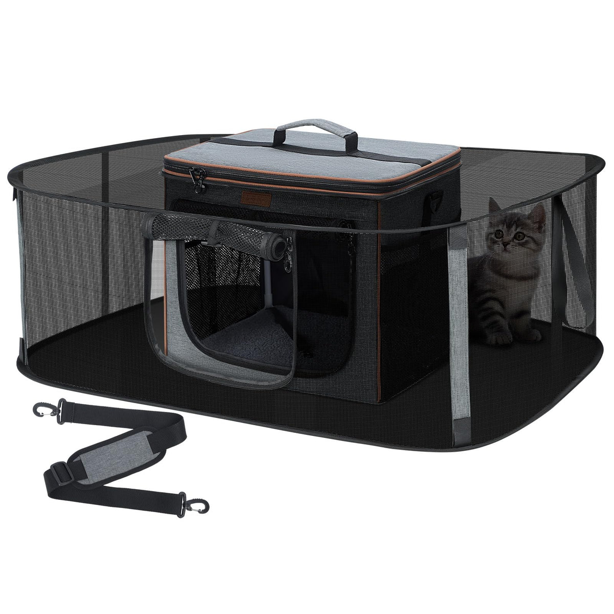 Lekereise 360 Degrees Expandable Pet Carrier Soft-Sided Pet Carrier, Large Expandable Space, 31''*27.6''*16.5'' Cat, Dog Carrier