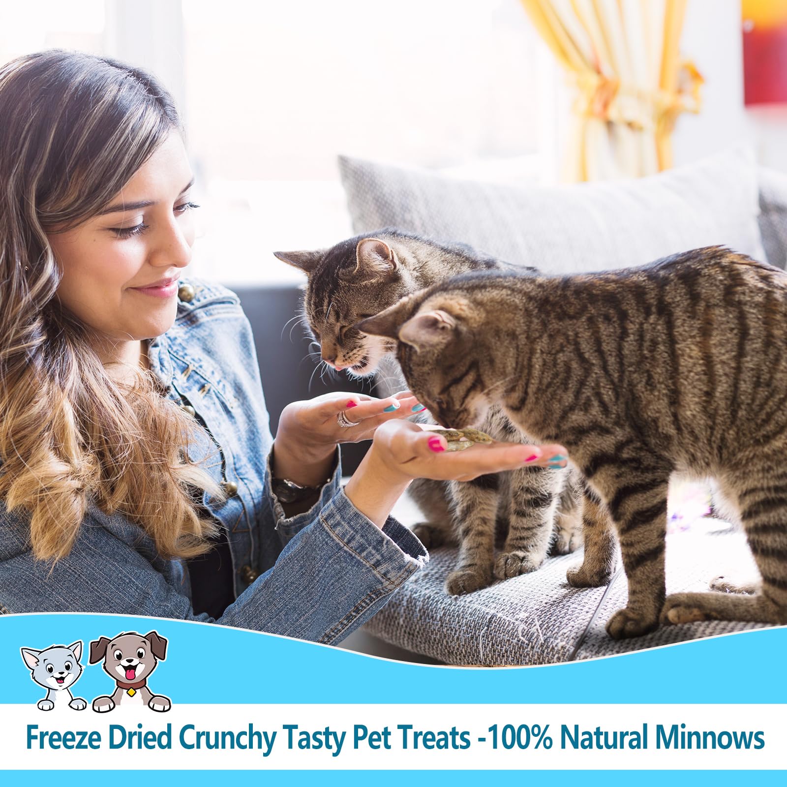 JADINGSFARM Minnows - 8.5 oz Freeze Dried - 100% Natural Premium Cat & Dog Treat