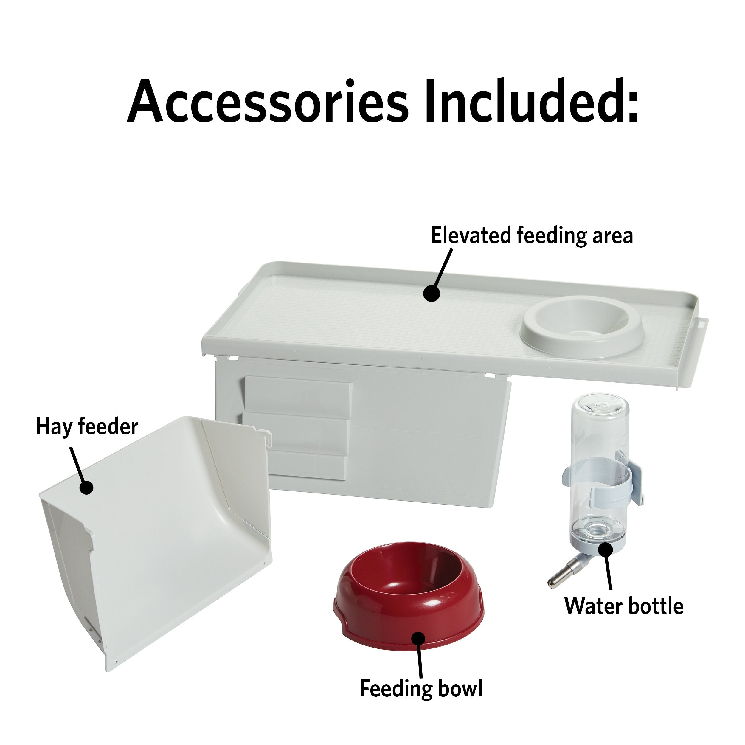 Midwest Homes For Pets 158 Wabbitat Deluxe Rabbit Home, Rabbit Cage, 39.5 L X 23.75 W X 19.75 H Inch, Maroon/White