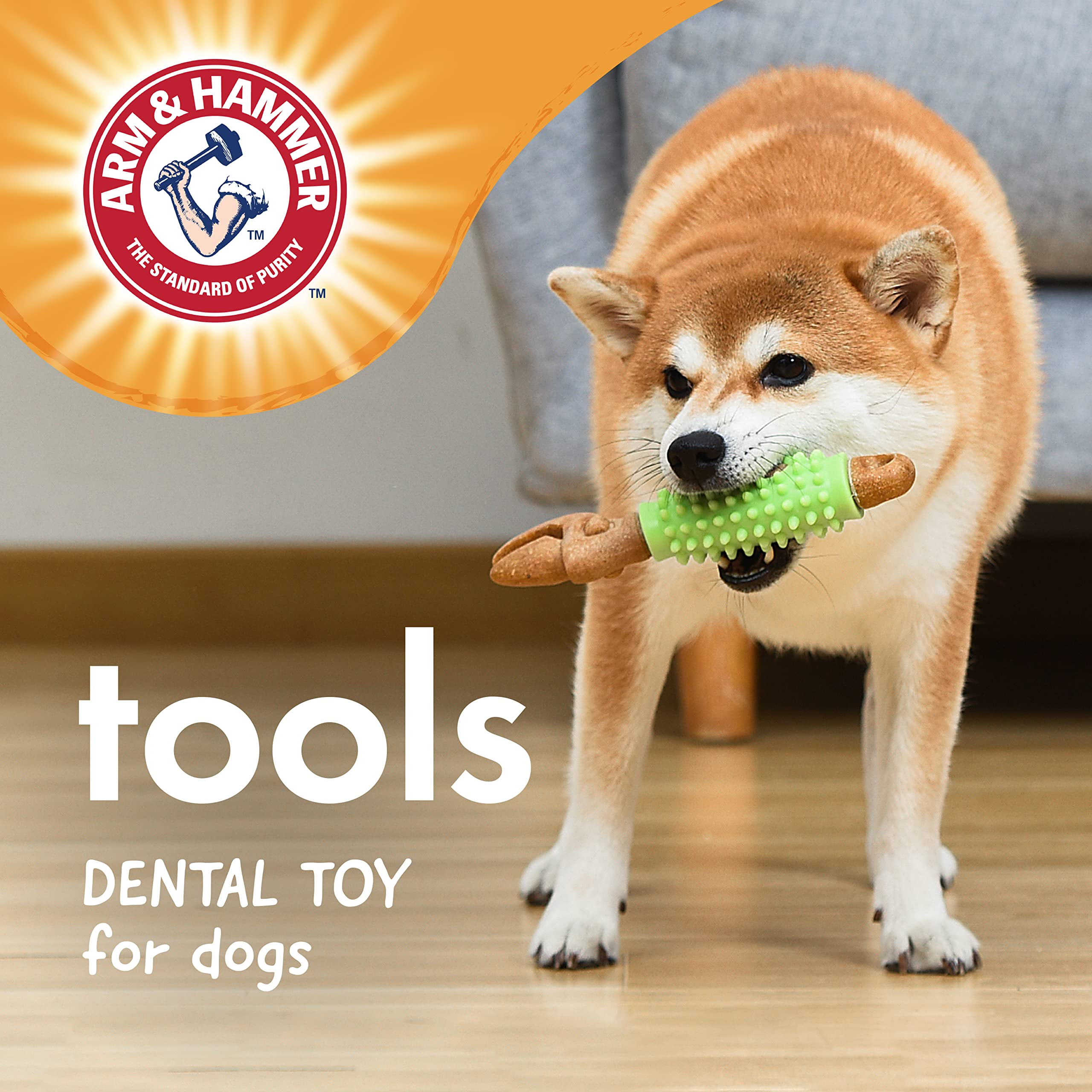 Arm & Hammer for Pets Chew Tools Collection: Wood Blend Wrench Chew Toy for Dogs | Compressed Wood Dog Chew Toys with Baking Sod