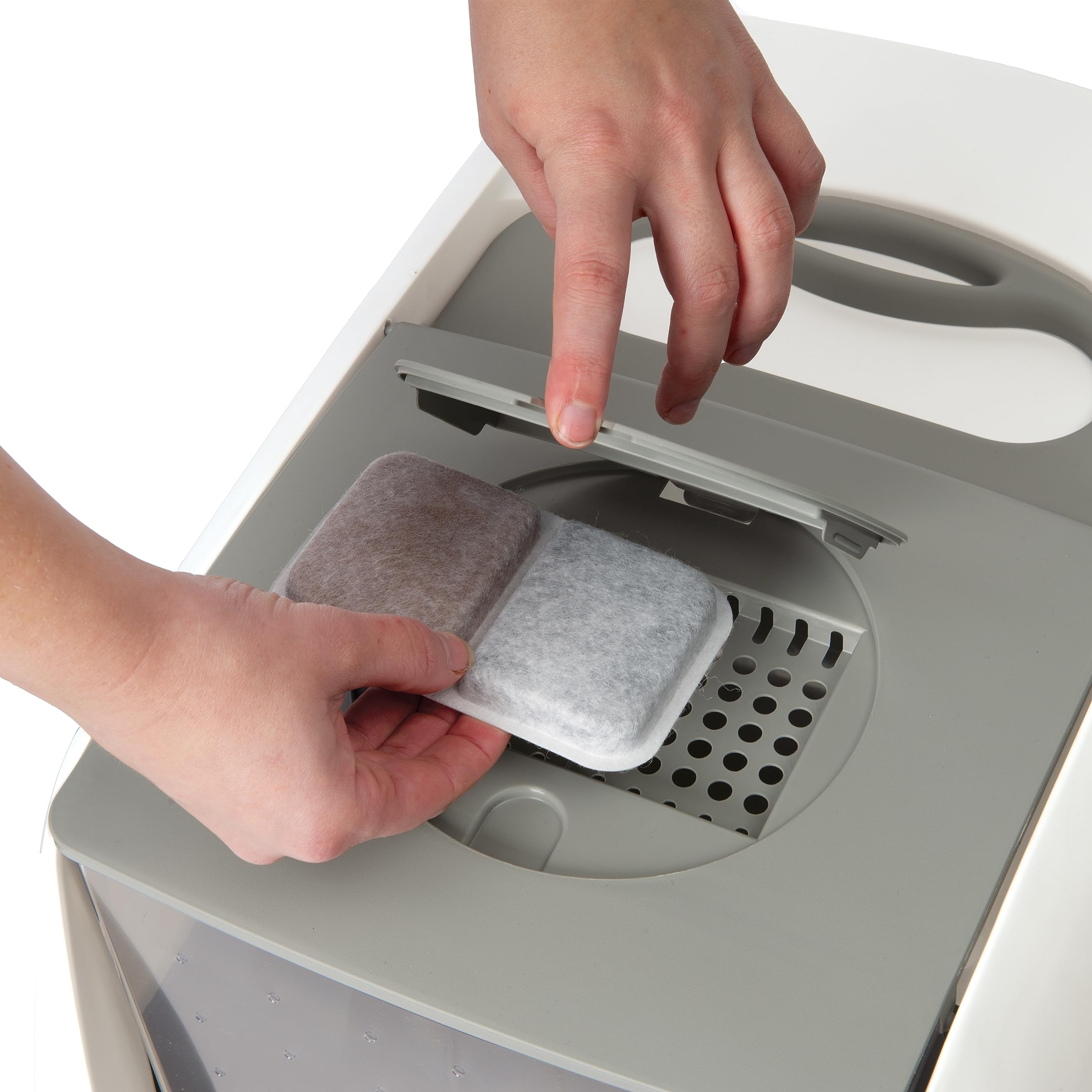 Catit Airsift Dual Action Air Purifier Pad, 2 Pack - Two Media Filter to Keep Litter Box Odors at Bay