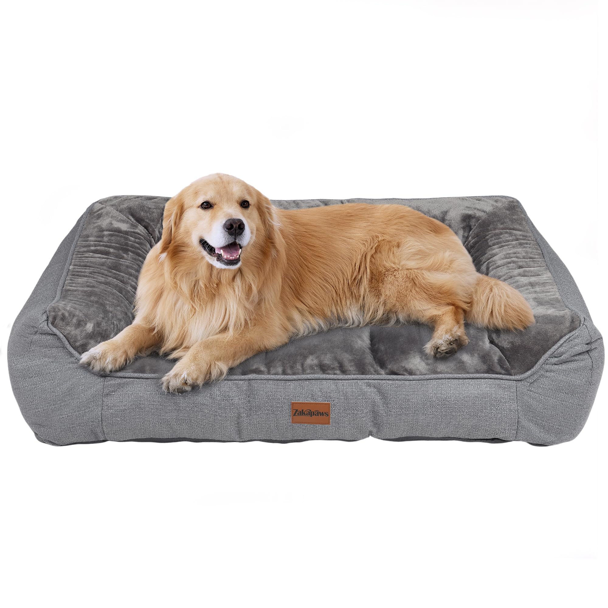 ZAKAPAWS Orthopedic Dog Bed for Extra Large Dogs - Extra Thick Supportive Dog Couch Bed, Pet Beds Sofa with Waterproof Washable 