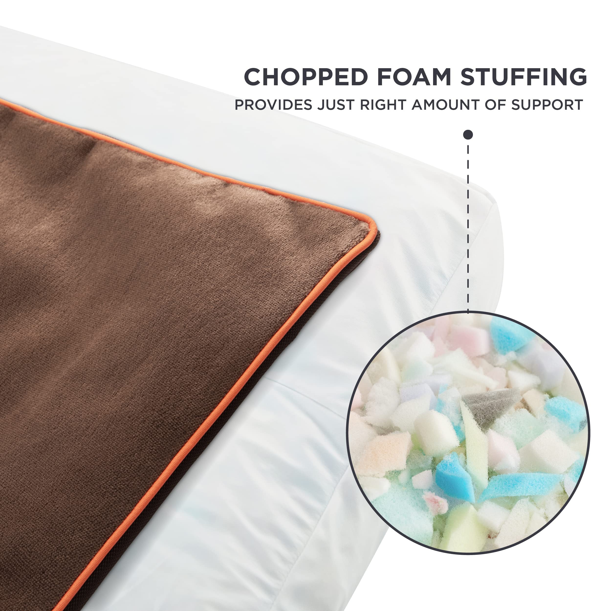 Bedsure Waterproof Dog Bed For Medium Dogs - 4 Inch Thicken Up To 45Lbs Pet Mat Pillows With Removable Washable Cover, Brown