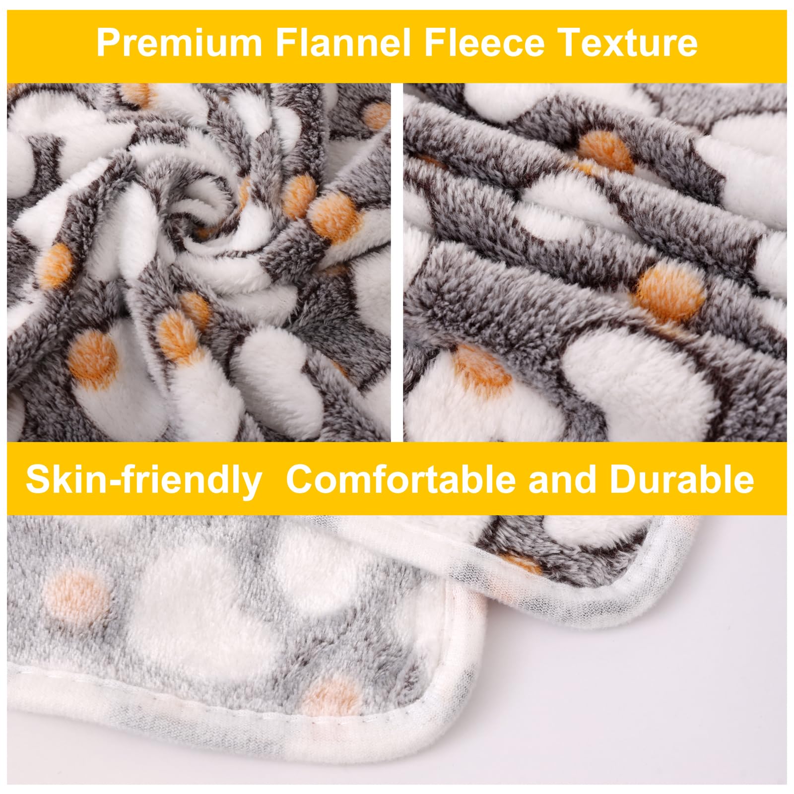 3 Pack Cat and Dog Blanket Soft & Warm Fleece Flanne Pet Blanket, Great Pet Throw Sleep Mat for Puppy Cats Small Medium & Large