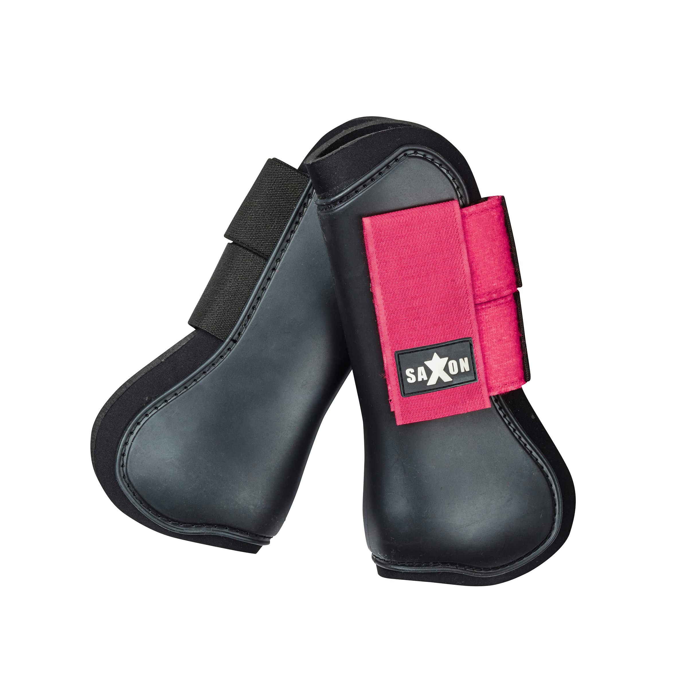 Saxon Open Front Boots, Black/Pink, Cob