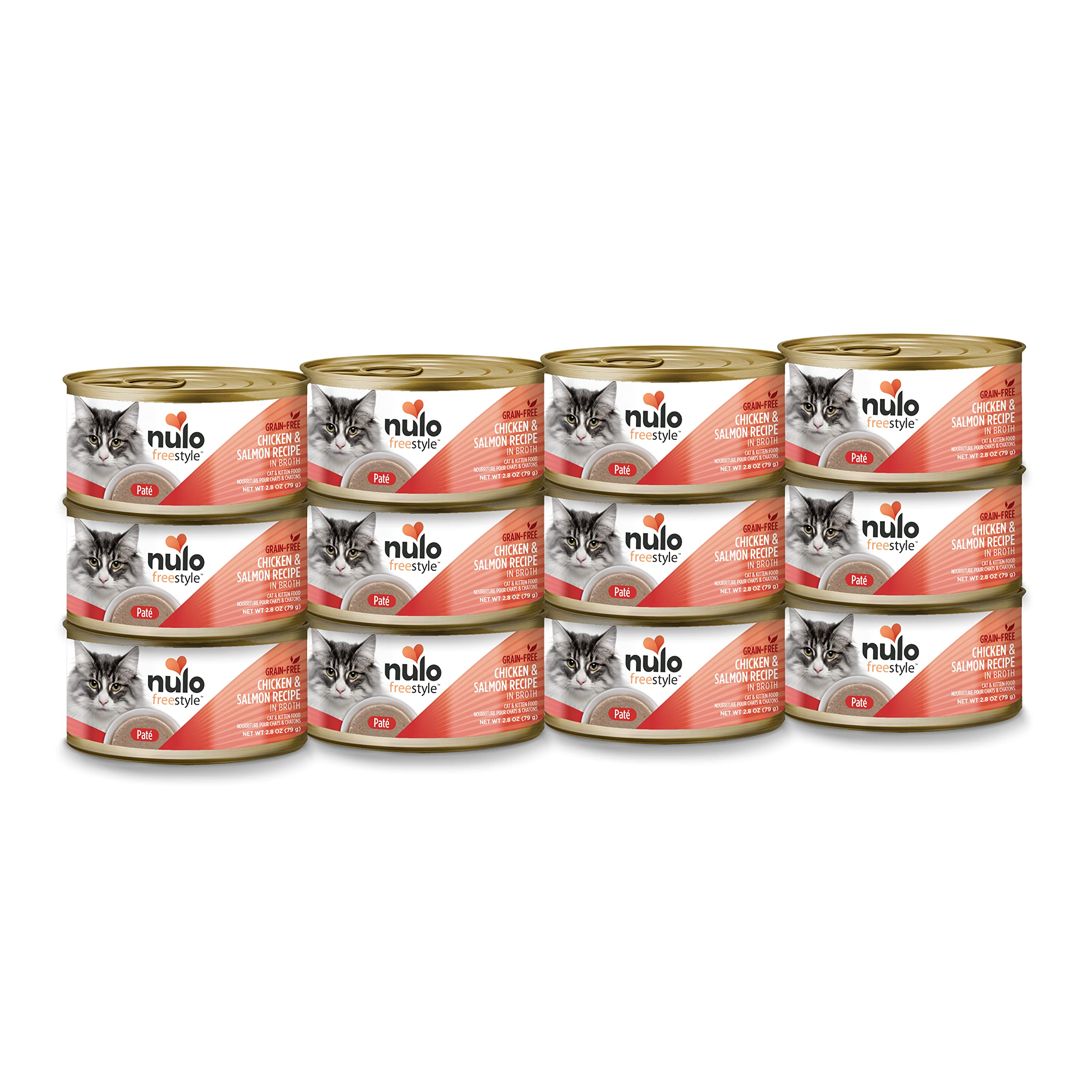 Nulo Freestyle Cat & Kitten Wet Pate Canned Cat Food, Premium All Natural Grain-Free, with 5 High Animal-Based Proteins and Vita
