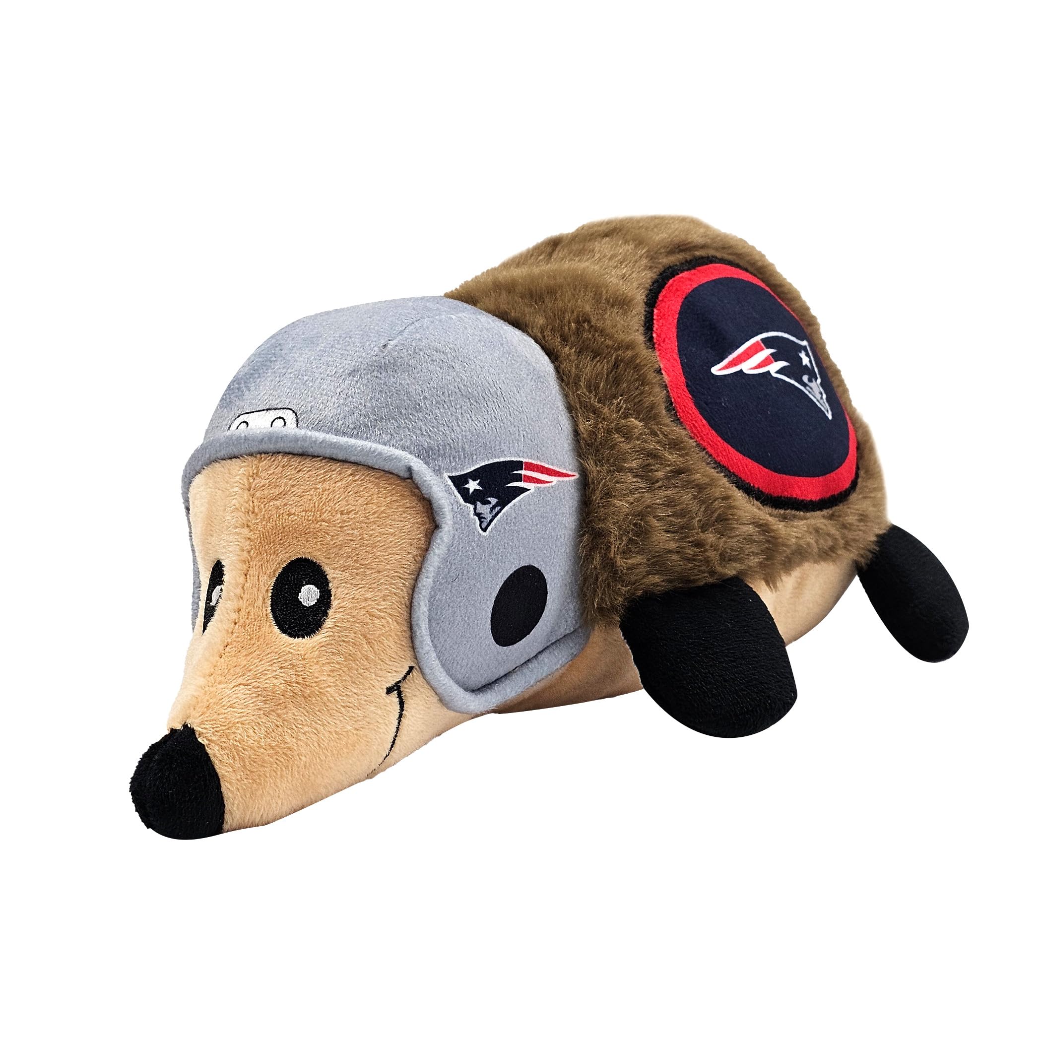 Nfl New England Patriots Plush Hedgehog Toy For Dogs & Cats, Cool Soft Pet Toy For Fun And Interactive Play, Dog Chew Toy With S
