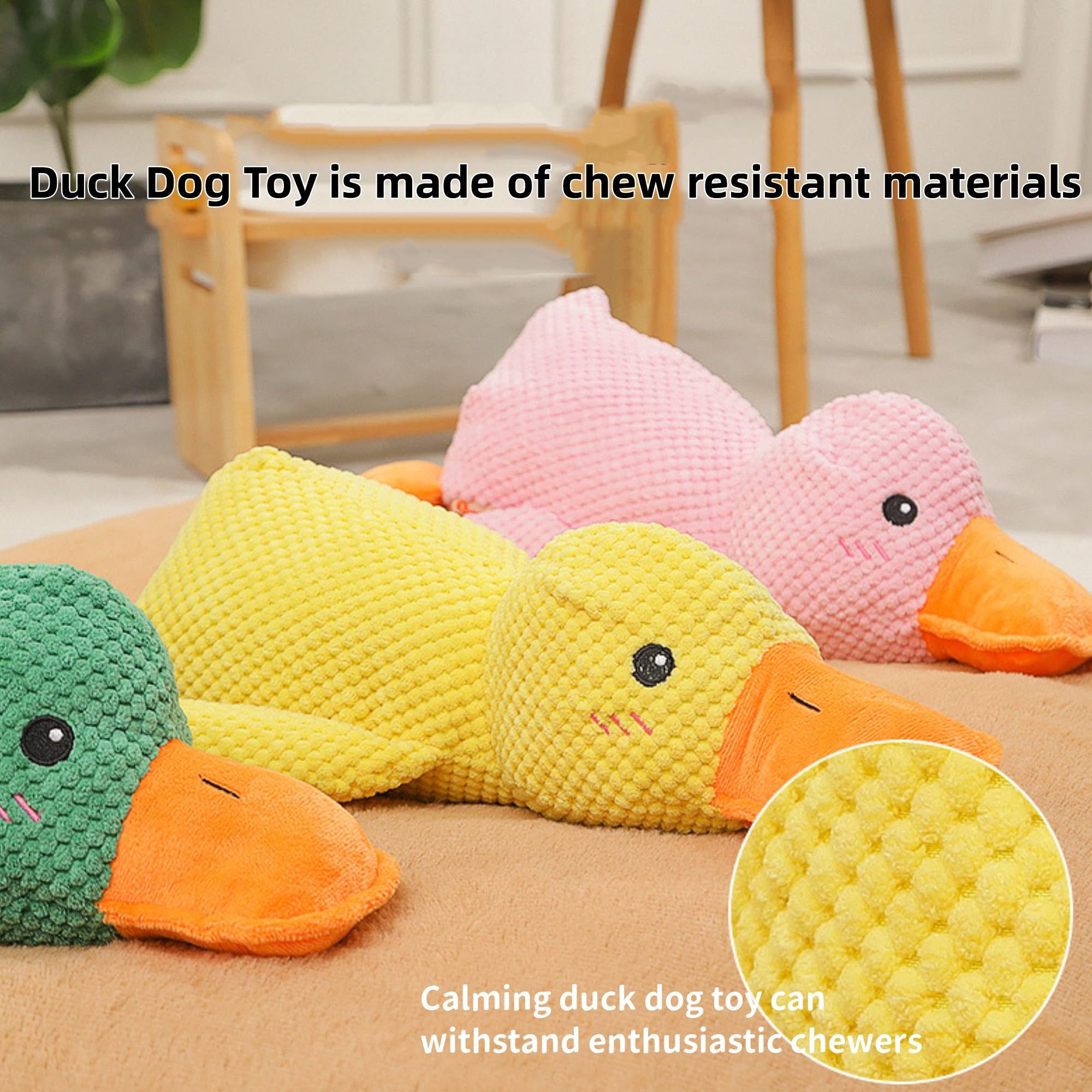 Mellow Dog Calming Duck, 2025 New Calming Duck Dog Toy, The Mellow Dogs Calming Pillow With Quacking Sound, Soft Stuffed Duck Do
