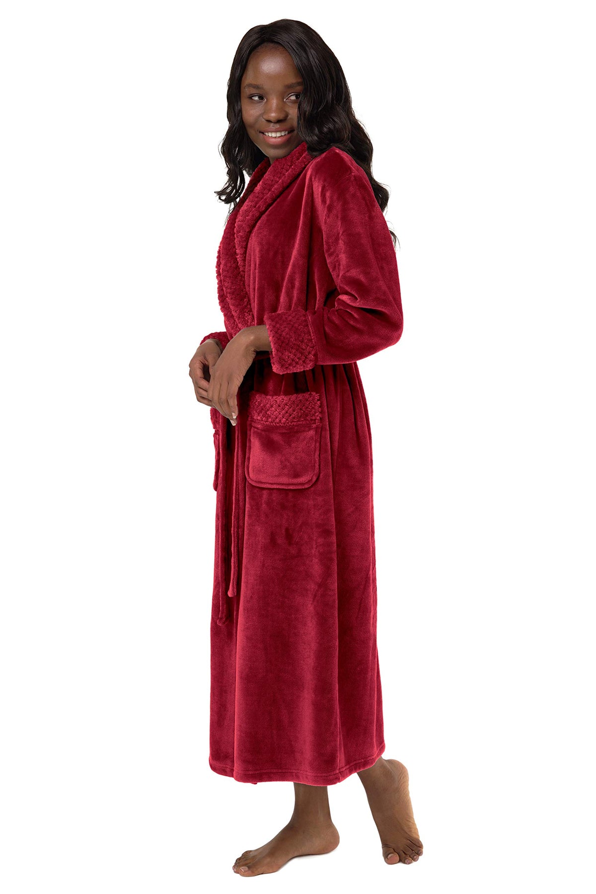 Turquaz Plush Robes For Women, Soft Warm Fleece Bathrobe For Women, Long Comfy Womens Robe